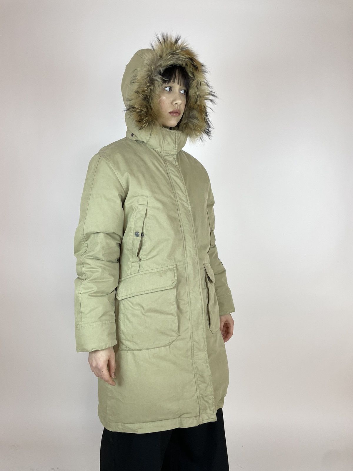 Aigle AIGLE Down Parka Beige winter long jacket Womens size 38 Size M / US 6-8 / IT 42-44 - 4 Thumbnail