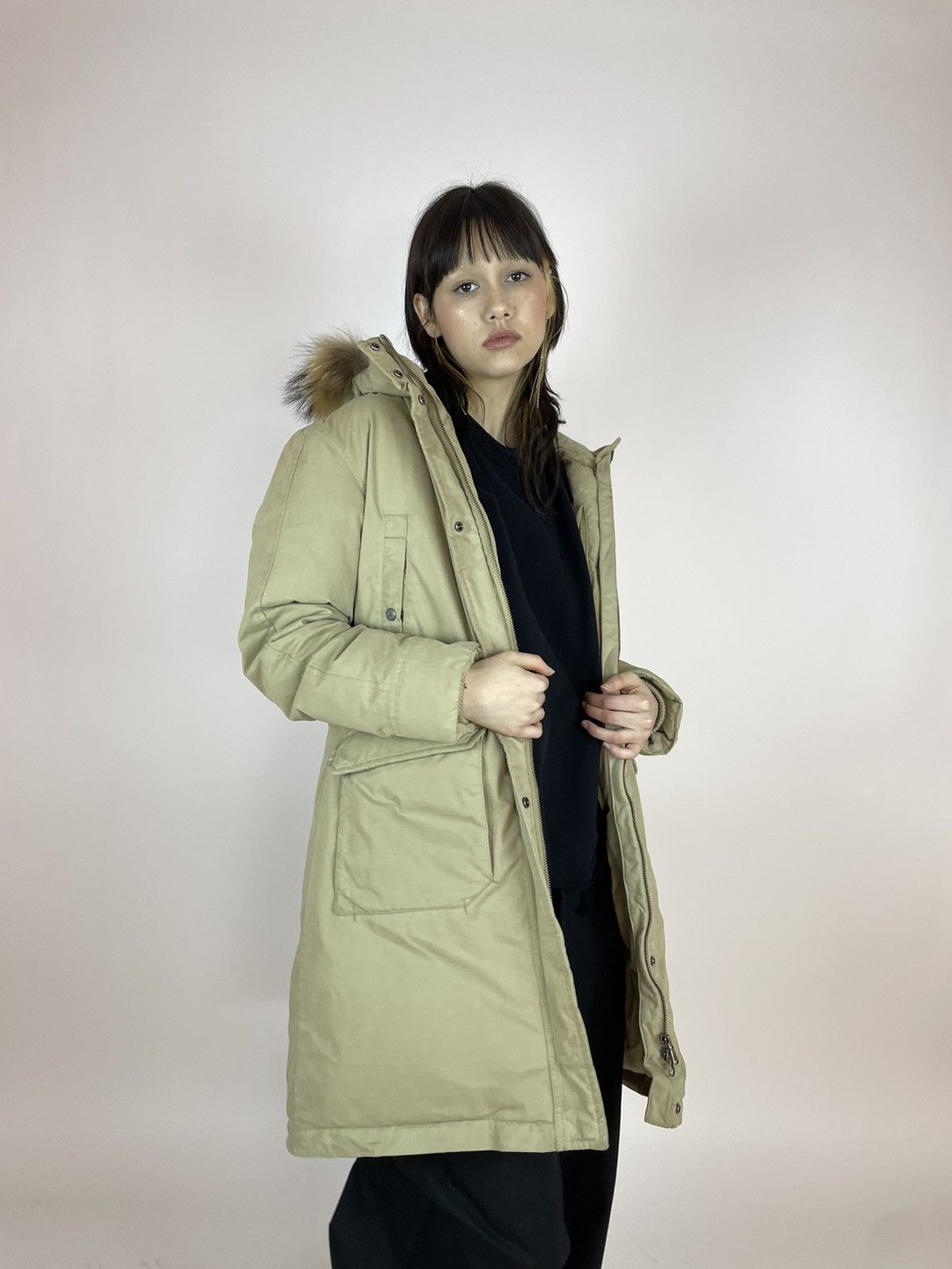 Aigle AIGLE Down Parka Beige winter long jacket Womens size 38 Size M / US 6-8 / IT 42-44 - 11 Thumbnail