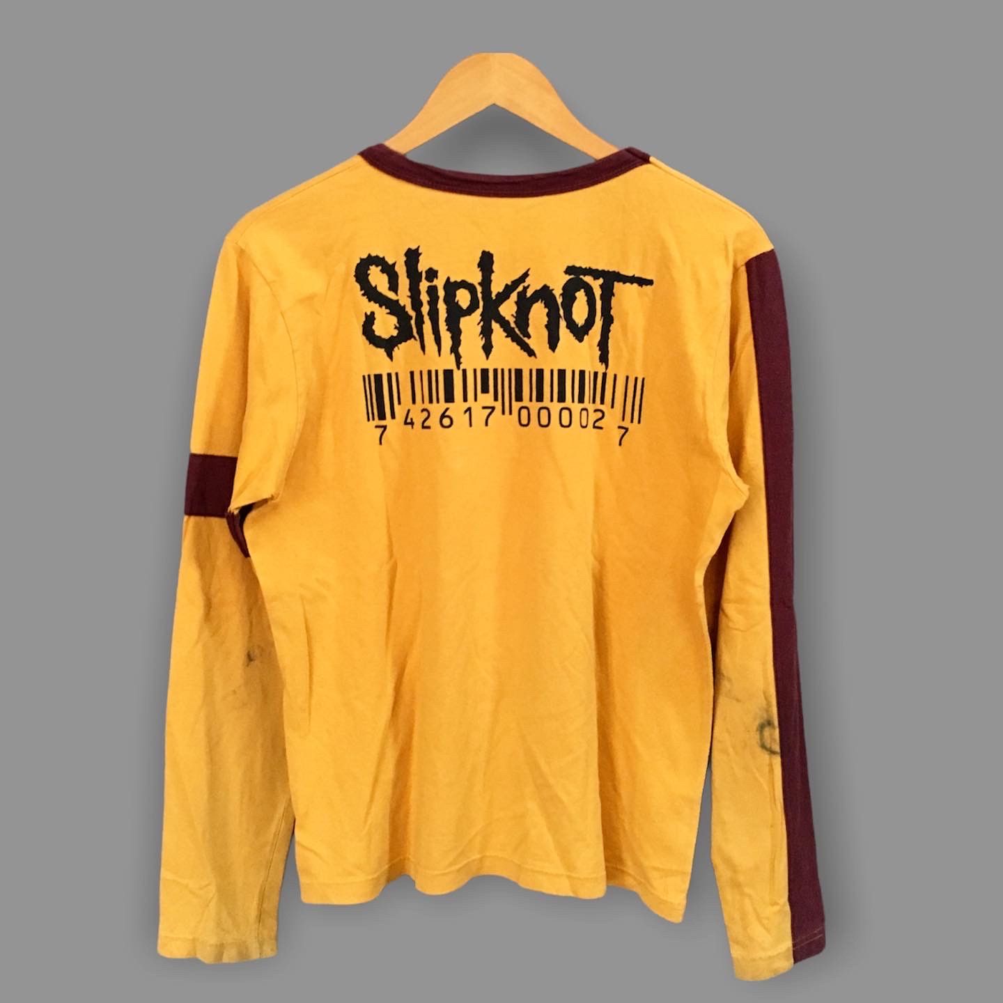 Band Tees × Slipknot × Vintage Rare!! Vintage Slipknot barcode longsleeve yellow Size US M / EU 48-50 / 2 - 2 Thumbnail