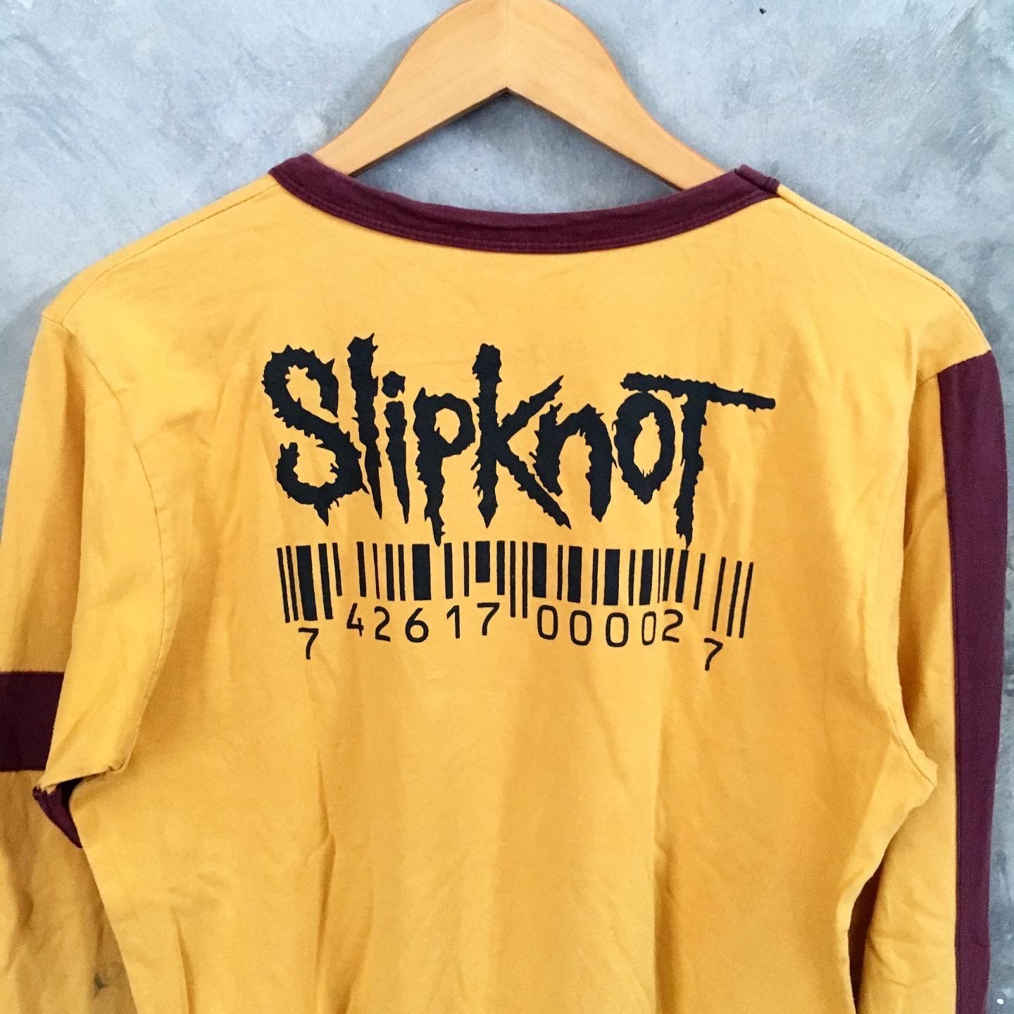 Band Tees × Slipknot × Vintage Rare!! Vintage Slipknot barcode longsleeve yellow Size US M / EU 48-50 / 2 - 3 Thumbnail