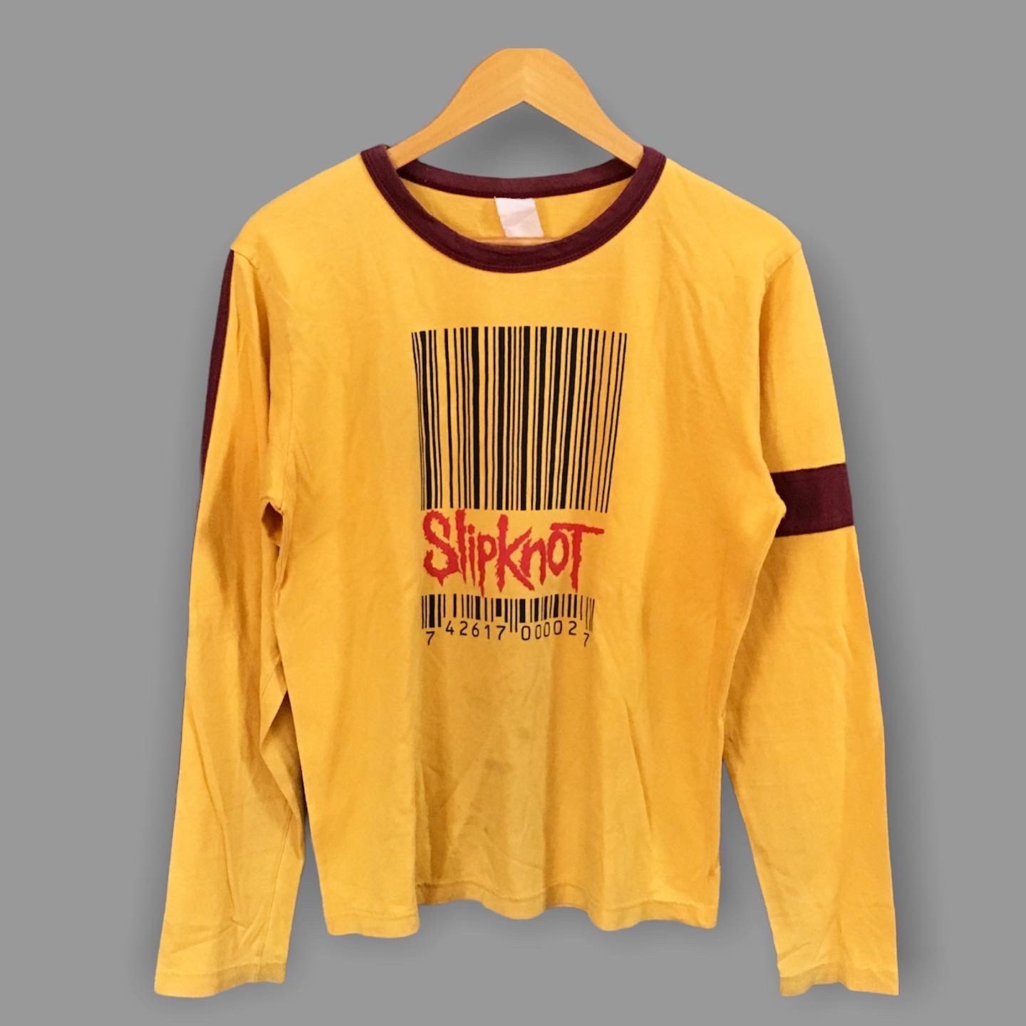 Vintage Rare!! Vintage Slipknot barcode longsleeve yellow | Grailed