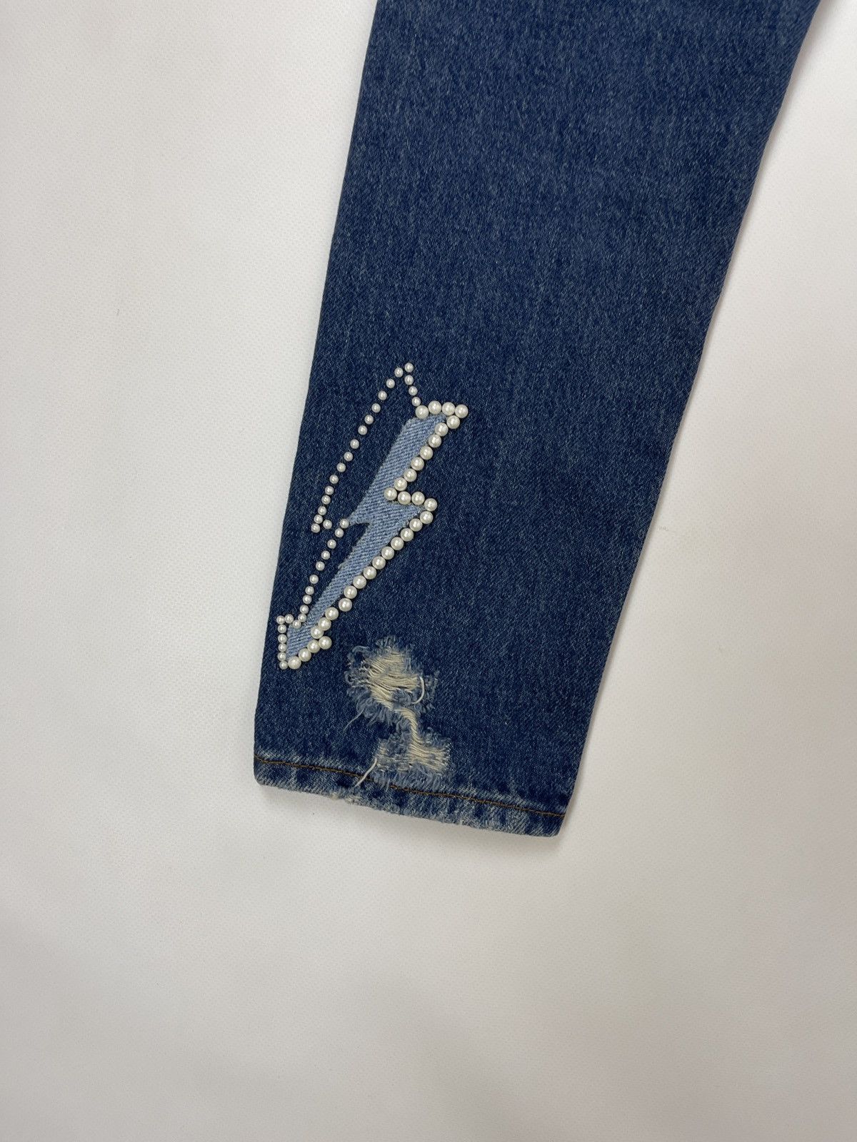 Sandro Sandro Paris Lightening Jeans⚡️⚡️⚡️ distressed denim pants Size 25" / US 0 / IT 36 - 16 Thumbnail