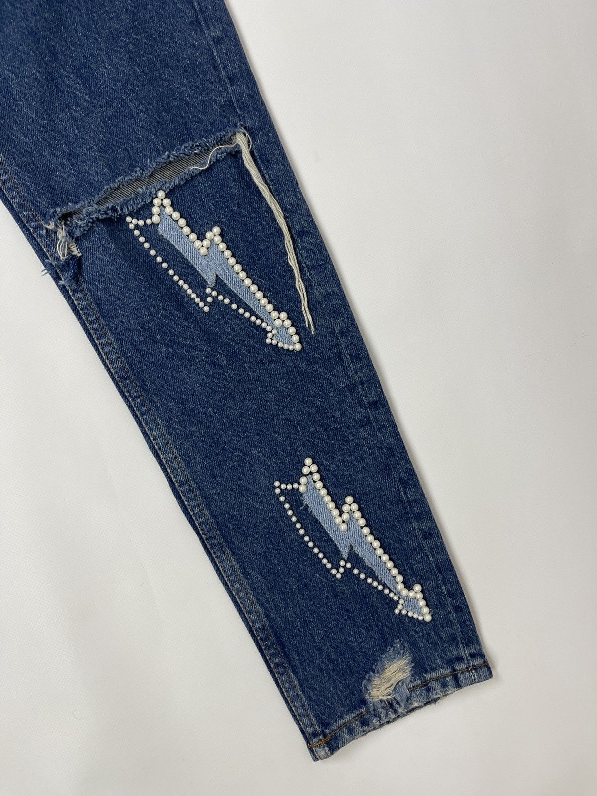 Sandro Sandro Paris Lightening Jeans⚡️⚡️⚡️ distressed denim pants Size 25" / US 0 / IT 36 - 7 Thumbnail