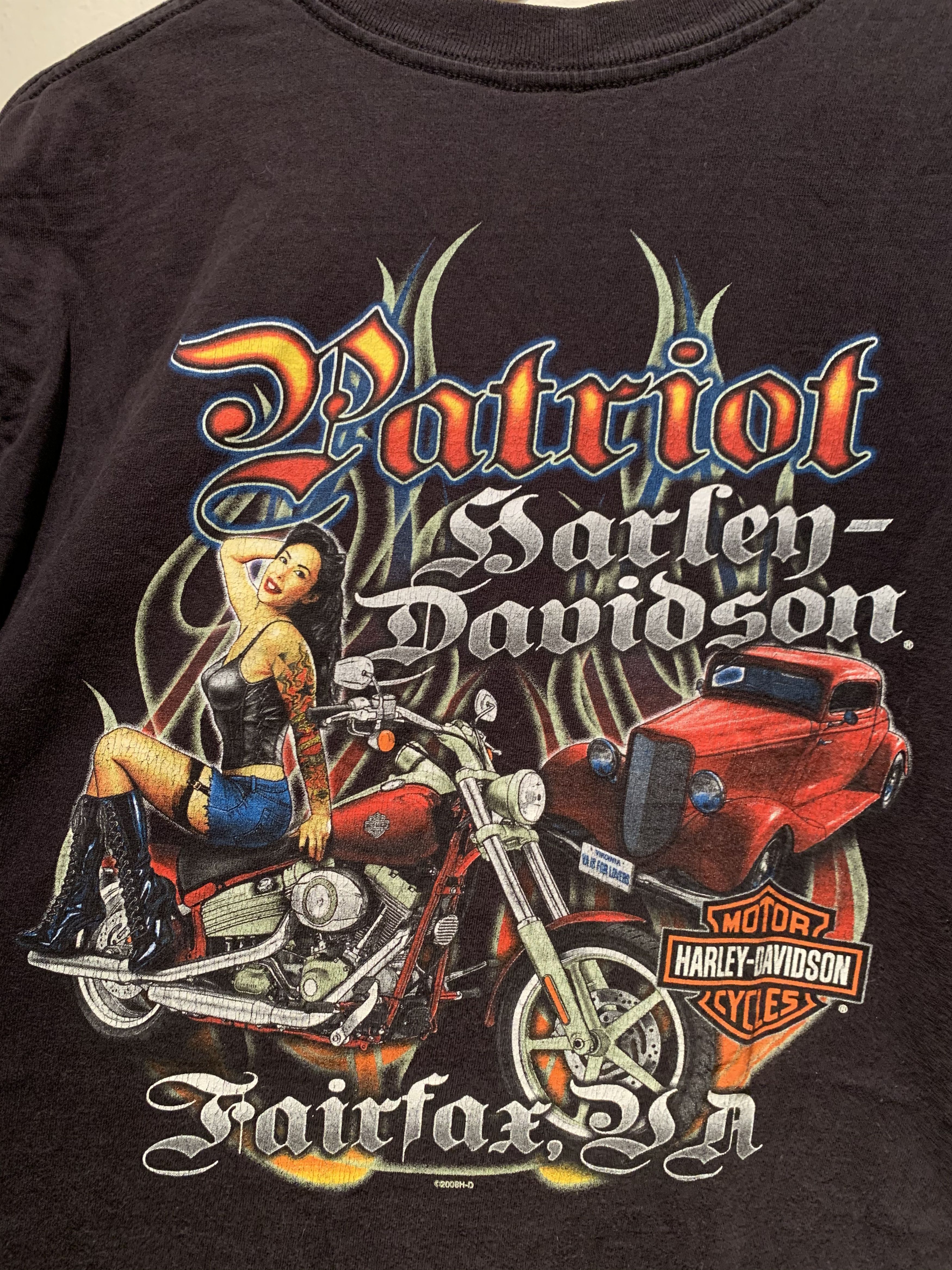 Harley Davidson × Vintage RARE Vintage Harley Davidson Fairfax Virginia USA-Made Shirt Size US L / EU 52-54 / 3 - 5 Thumbnail