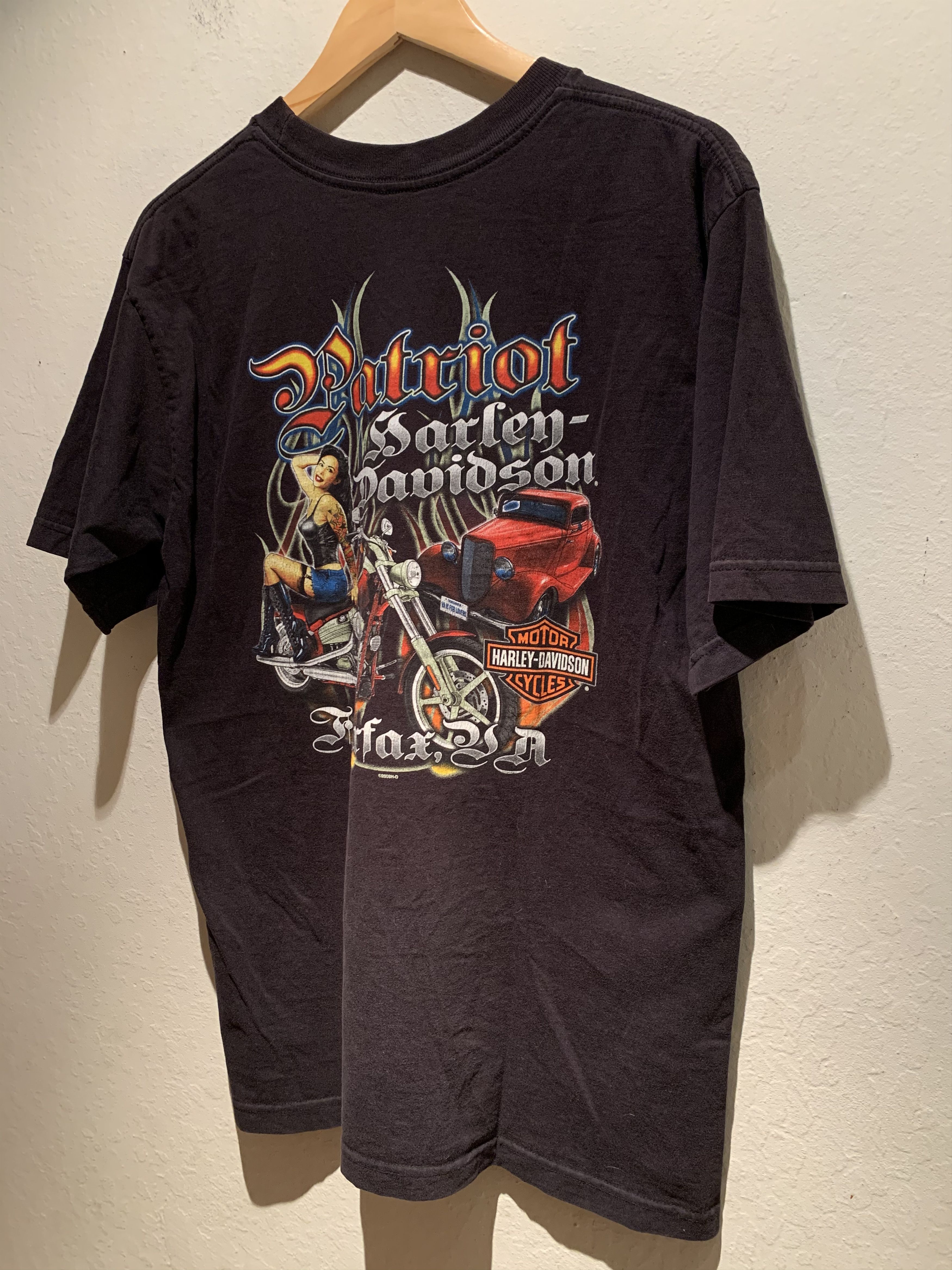 Harley Davidson × Vintage RARE Vintage Harley Davidson Fairfax Virginia USA-Made Shirt Size US L / EU 52-54 / 3 - 1 Thumbnail