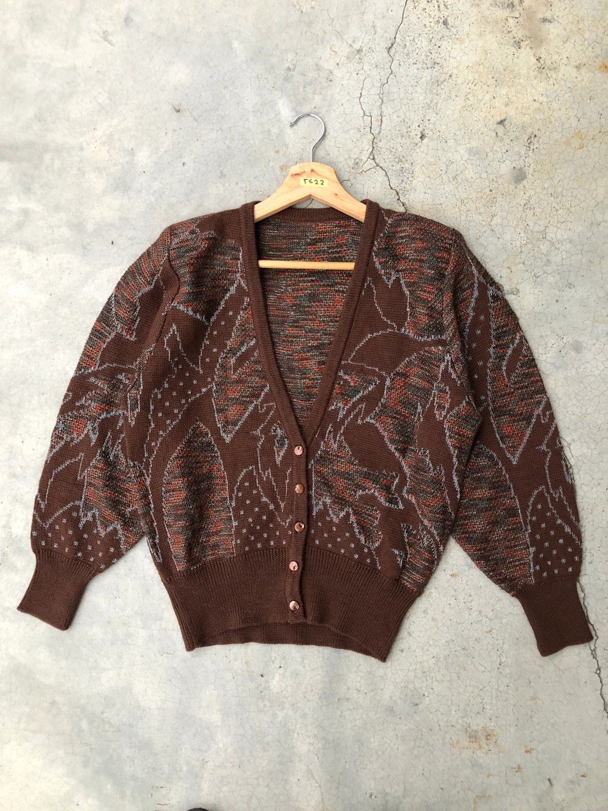 Beauty Beast × Japanese Brand 💥Vintage Cardigan Colourknit Pullover Knitting Pattern Size US M / EU 48-50 / 2 - 1 Thumbnail