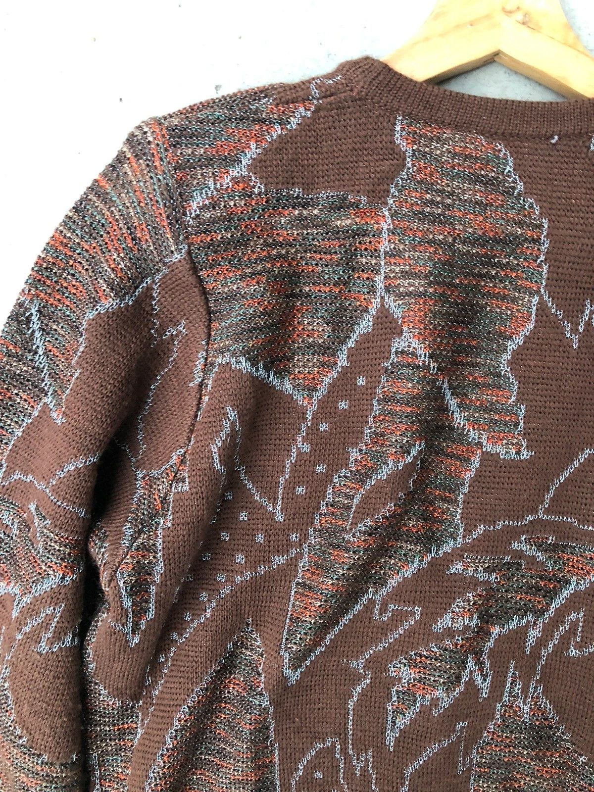 Beauty Beast × Japanese Brand 💥Vintage Cardigan Colourknit Pullover Knitting Pattern Size US M / EU 48-50 / 2 - 12 Thumbnail