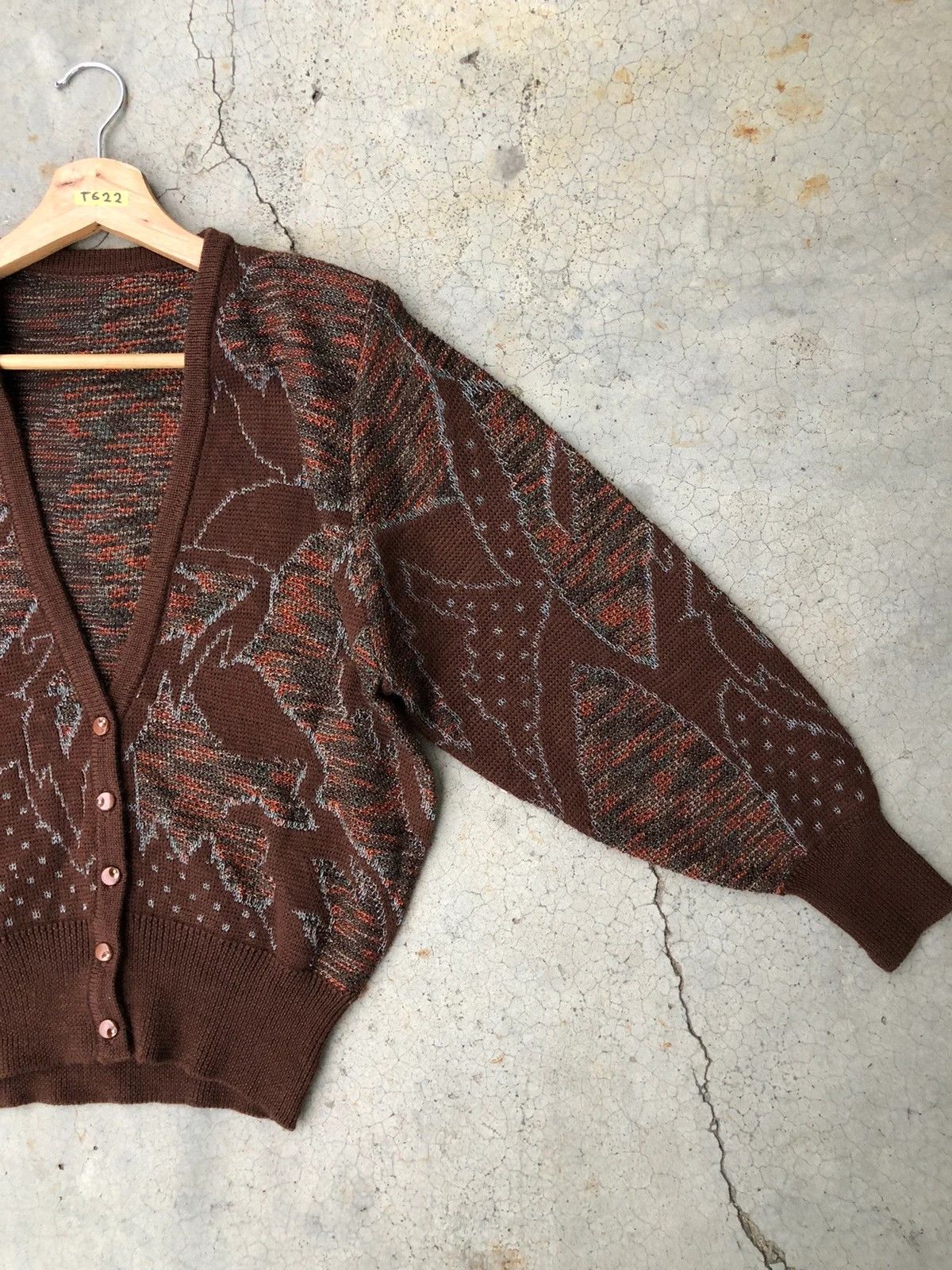 Beauty Beast × Japanese Brand 💥Vintage Cardigan Colourknit Pullover Knitting Pattern Size US M / EU 48-50 / 2 - 4 Thumbnail