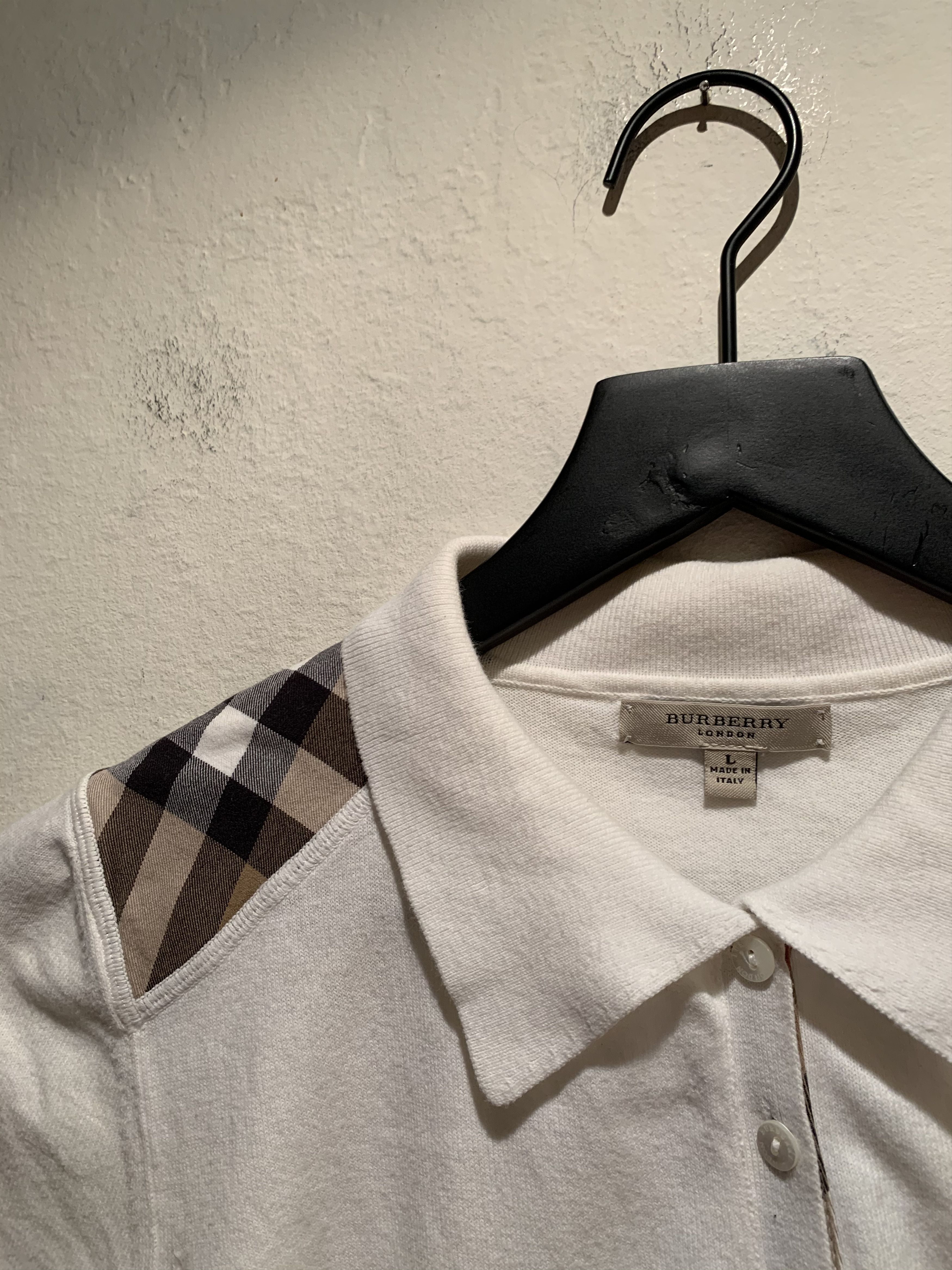 Burberry *RARE* Vintage Burberry Plaid Panel Pocket Polo Shirt Size M / US 6-8 / IT 42-44 - 3 Thumbnail