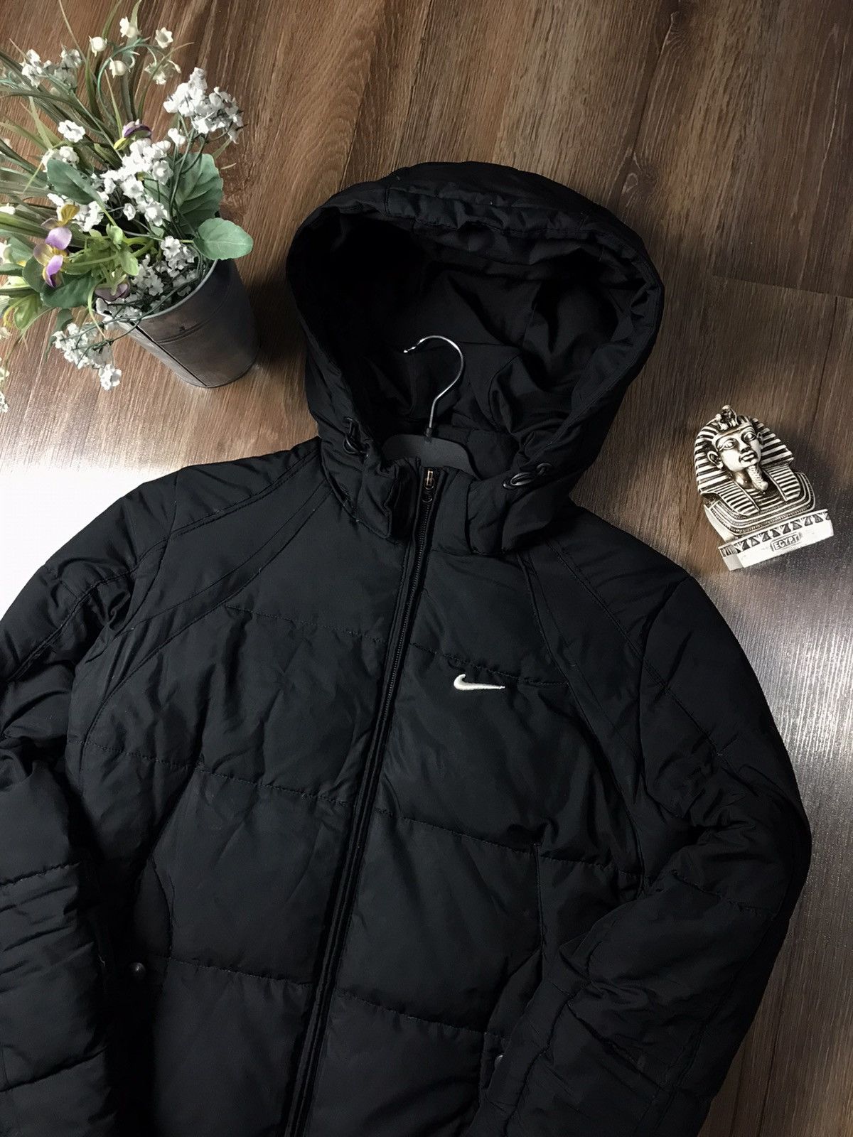 Nike × Vintage Nike wmns 90s Vintage Y2K jacket mini swoosh black/white Size US M / EU 48-50 / 2 - 2 Thumbnail