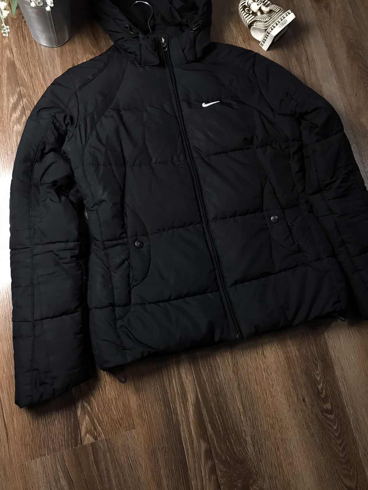 Nike × Vintage Nike wmns 90s Vintage Y2K jacket mini swoosh black/white Size US M / EU 48-50 / 2 - 4 Thumbnail