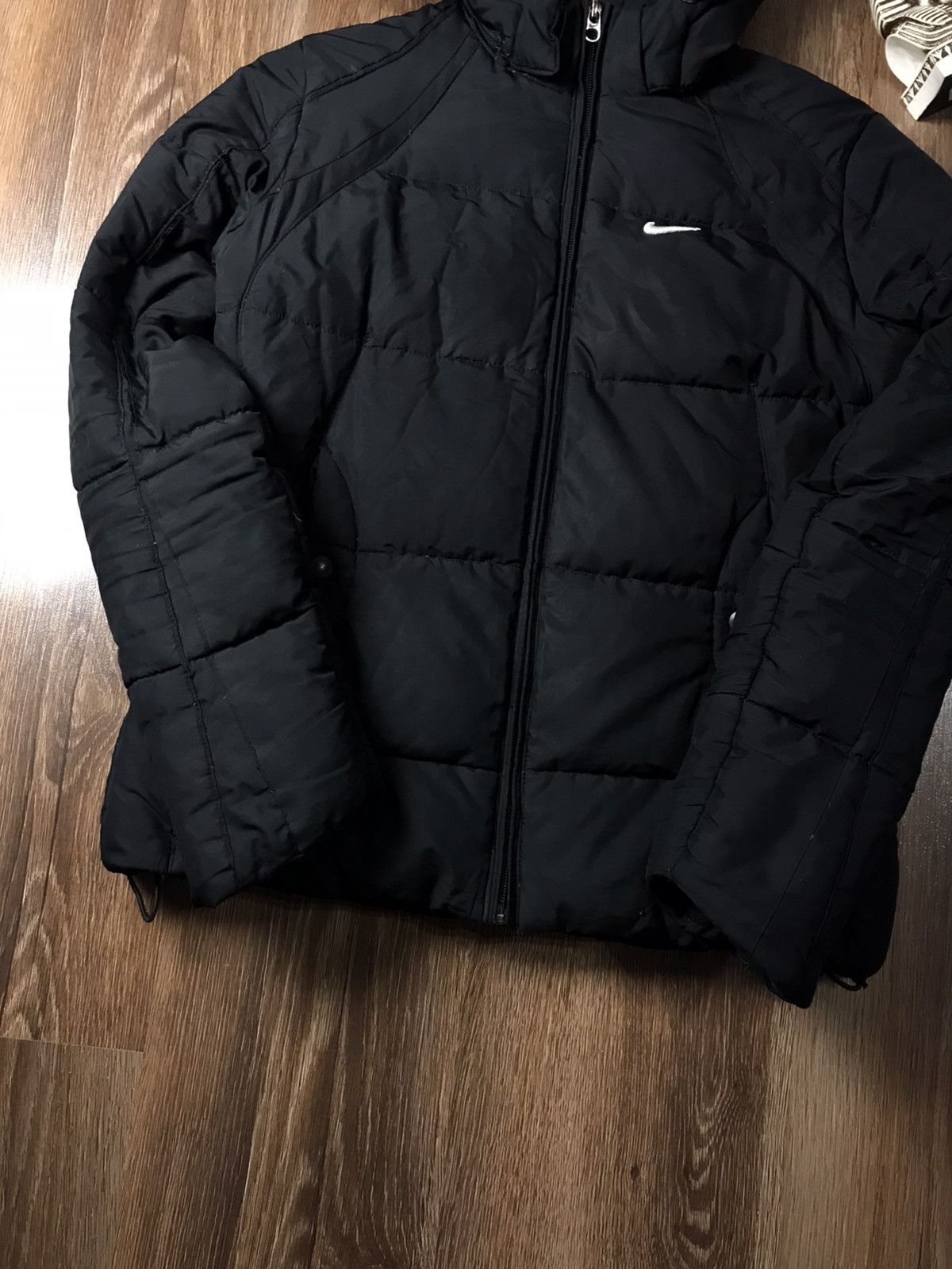 Nike × Vintage Nike wmns 90s Vintage Y2K jacket mini swoosh black/white Size US M / EU 48-50 / 2 - 3 Thumbnail