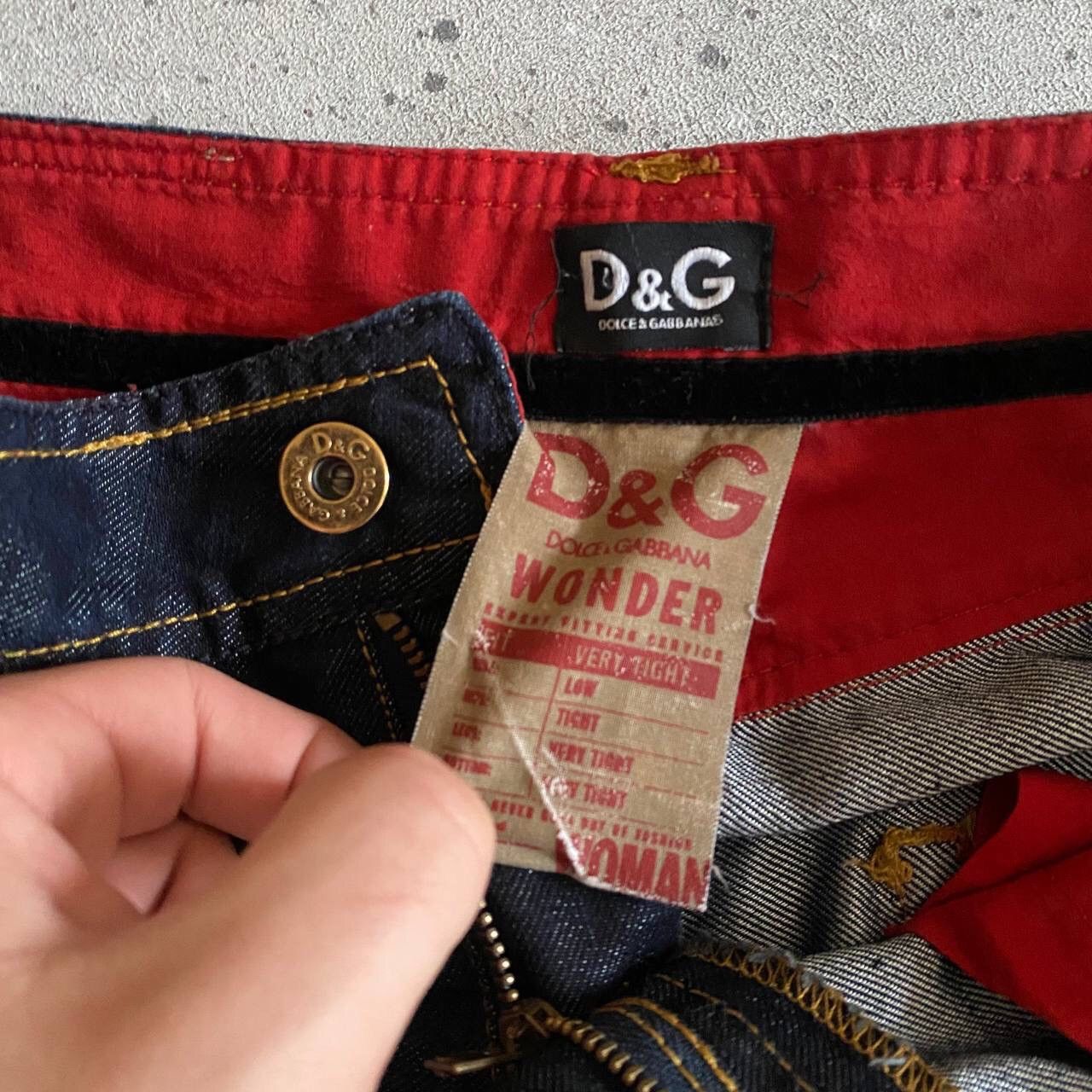 Dolce & Gabbana × Vintage D&G Dolce & Gabbana Woman’s Wonder Denim Jeans (Grunge Y2K) Size 28" / US 6 / IT 42 - 11 Thumbnail