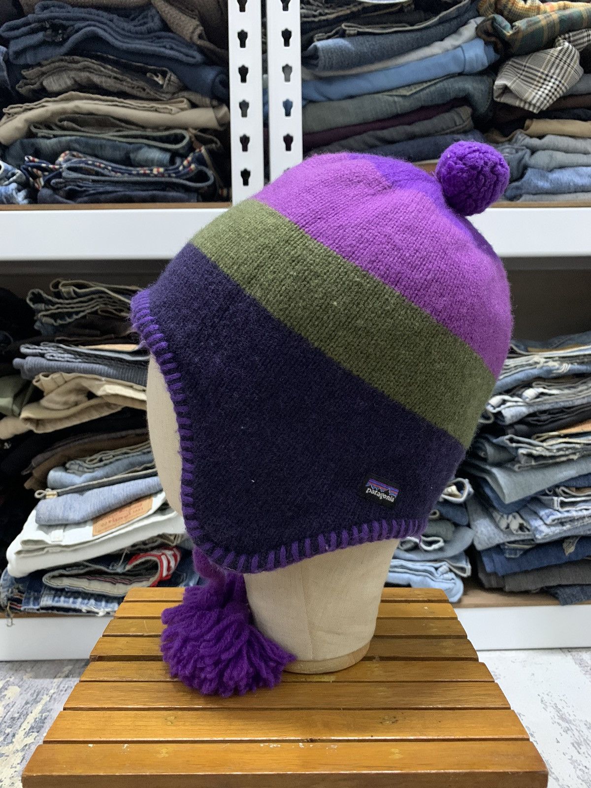 Patagonia Vintage Patagonia Wool Multi Colour Ear flap Hat Size ONE SIZE - 3 Thumbnail