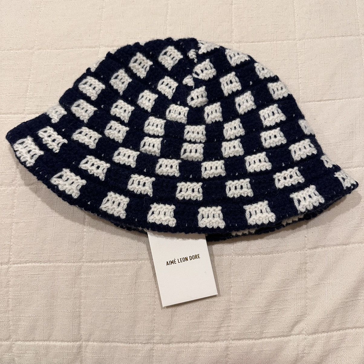 Aime Leon Dore Aime Leon Dore Crochet Checkerboard Bucket Hat Size ONE SIZE - 2 Thumbnail