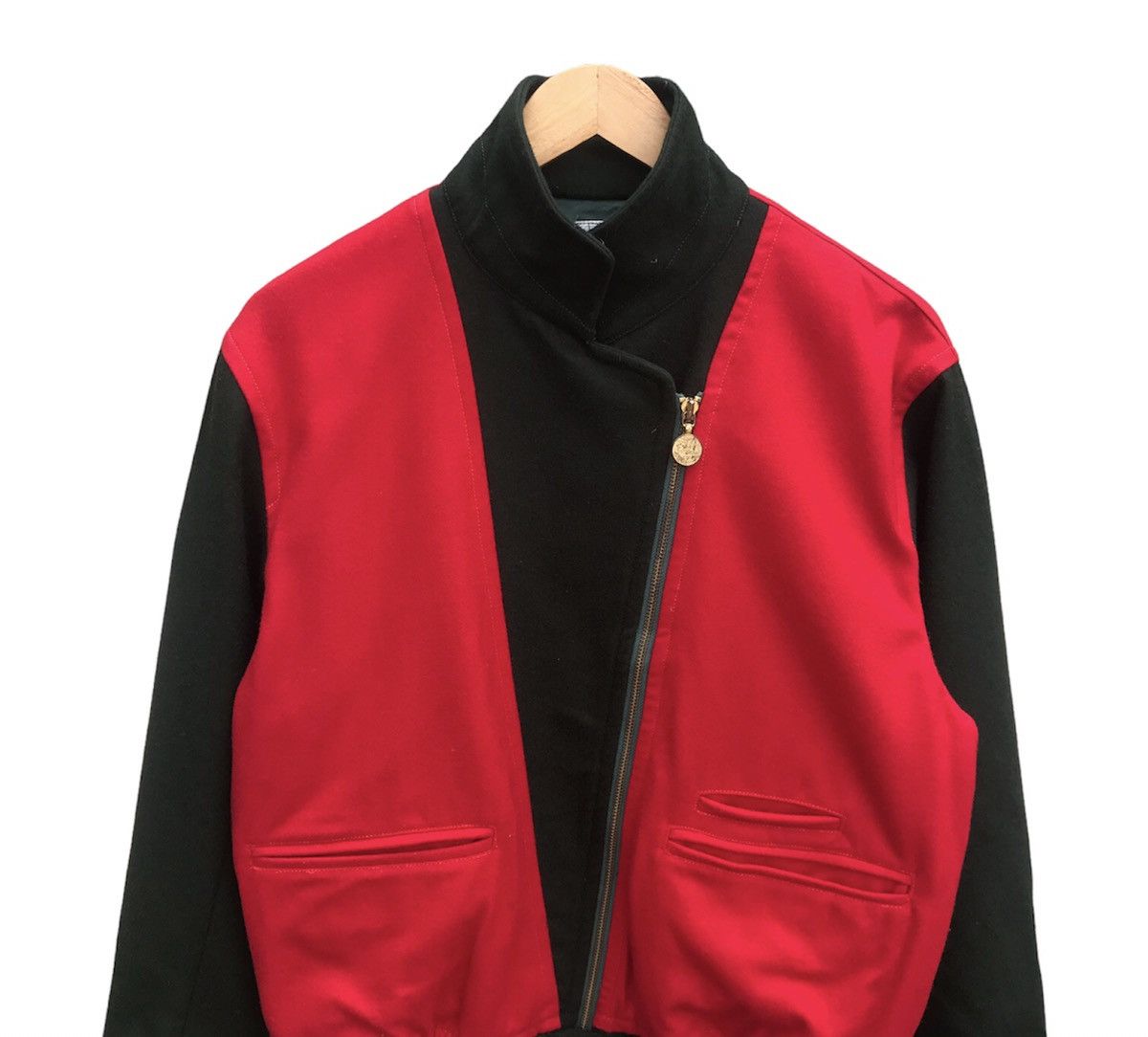 Junko Shimada Vintage Junko Shimada varsity wool asymetrical zipper japan Size US M / EU 48-50 / 2 - 2 Thumbnail