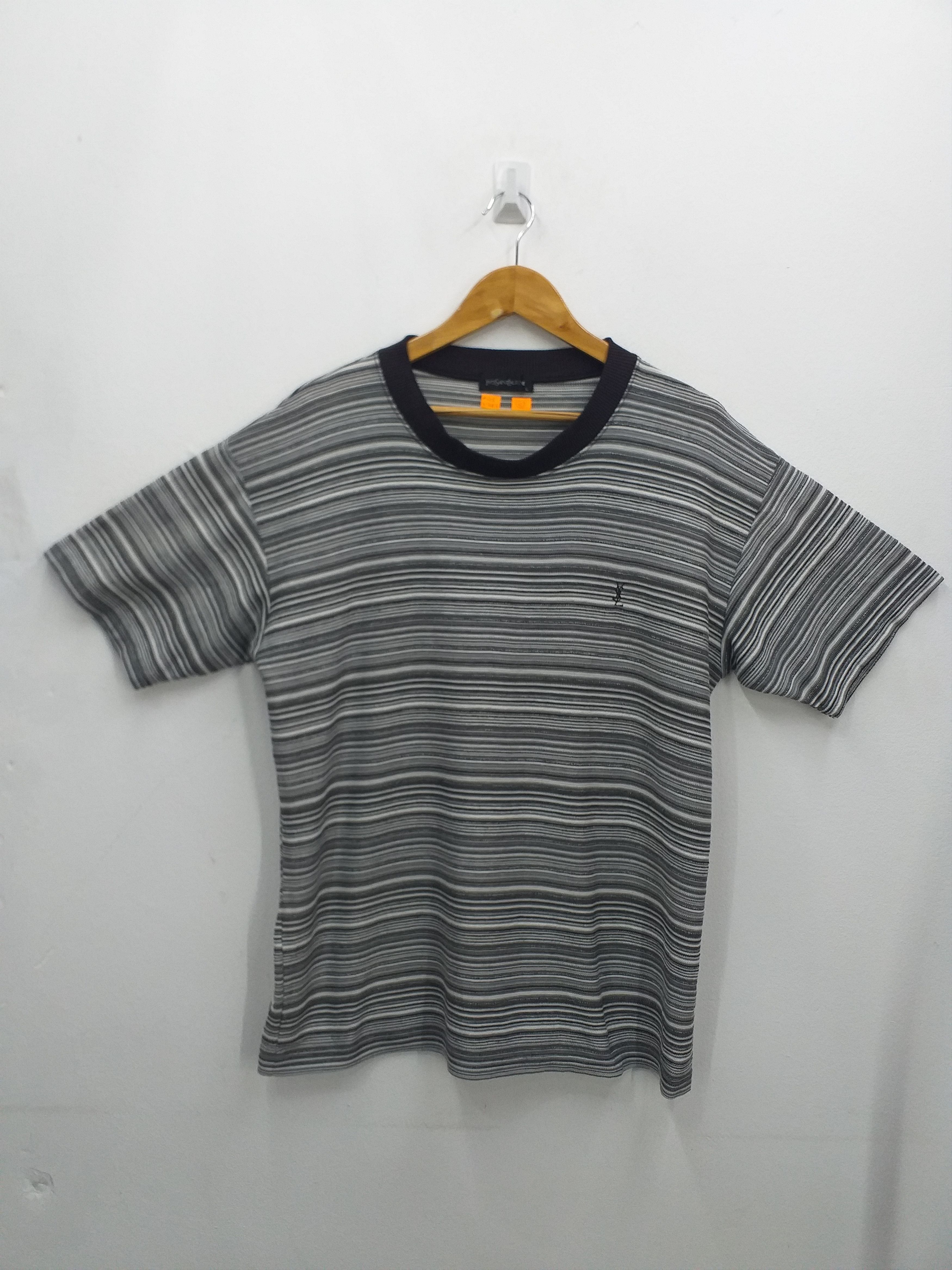 Vintage Vintage Yves Saint Laurent Ysl Stripe Large T-Shirt -C068 Size US XL / EU 56 / 4 - 1 Thumbnail