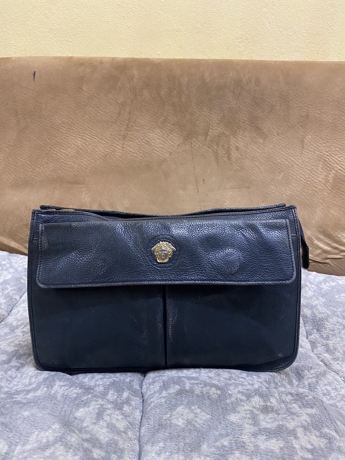 Versace Leather Clutch Bag
