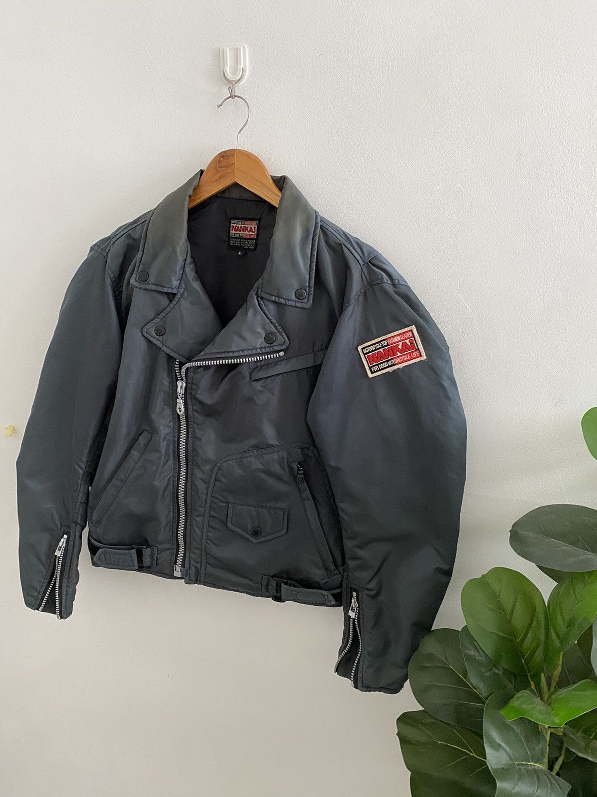 Japanese Brand Vintage NANKAI Racing Biker bomber Jacket Miyake design Size US L / EU 52-54 / 3 - 2 Thumbnail