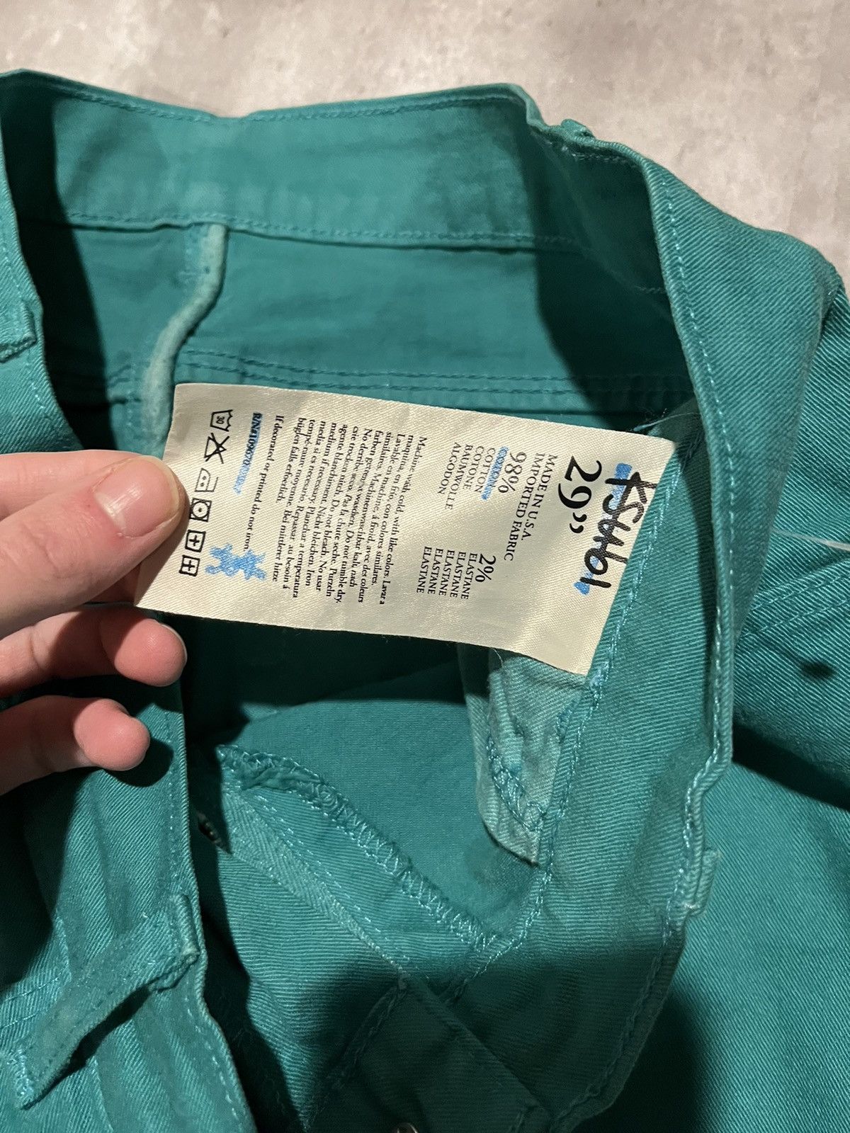 Ksubi Ksubi Teal Denim Jeans Pants Size 29" - 6 Thumbnail