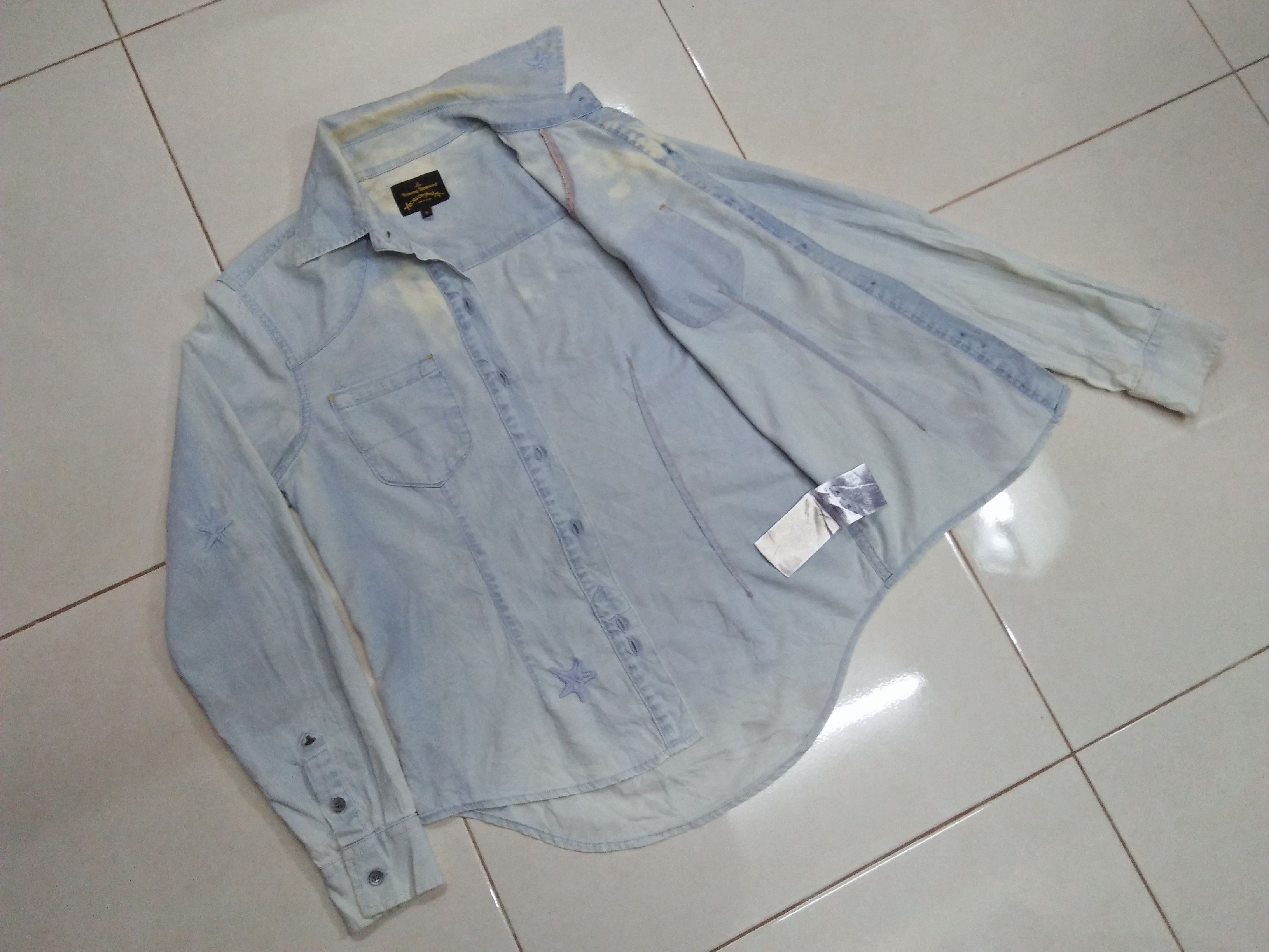 Vivienne Westwood VIVIENNE WESTWOOD Anglomania Nicely Faded Denim Shirt Size S / US 4 / IT 40 - 5 Thumbnail