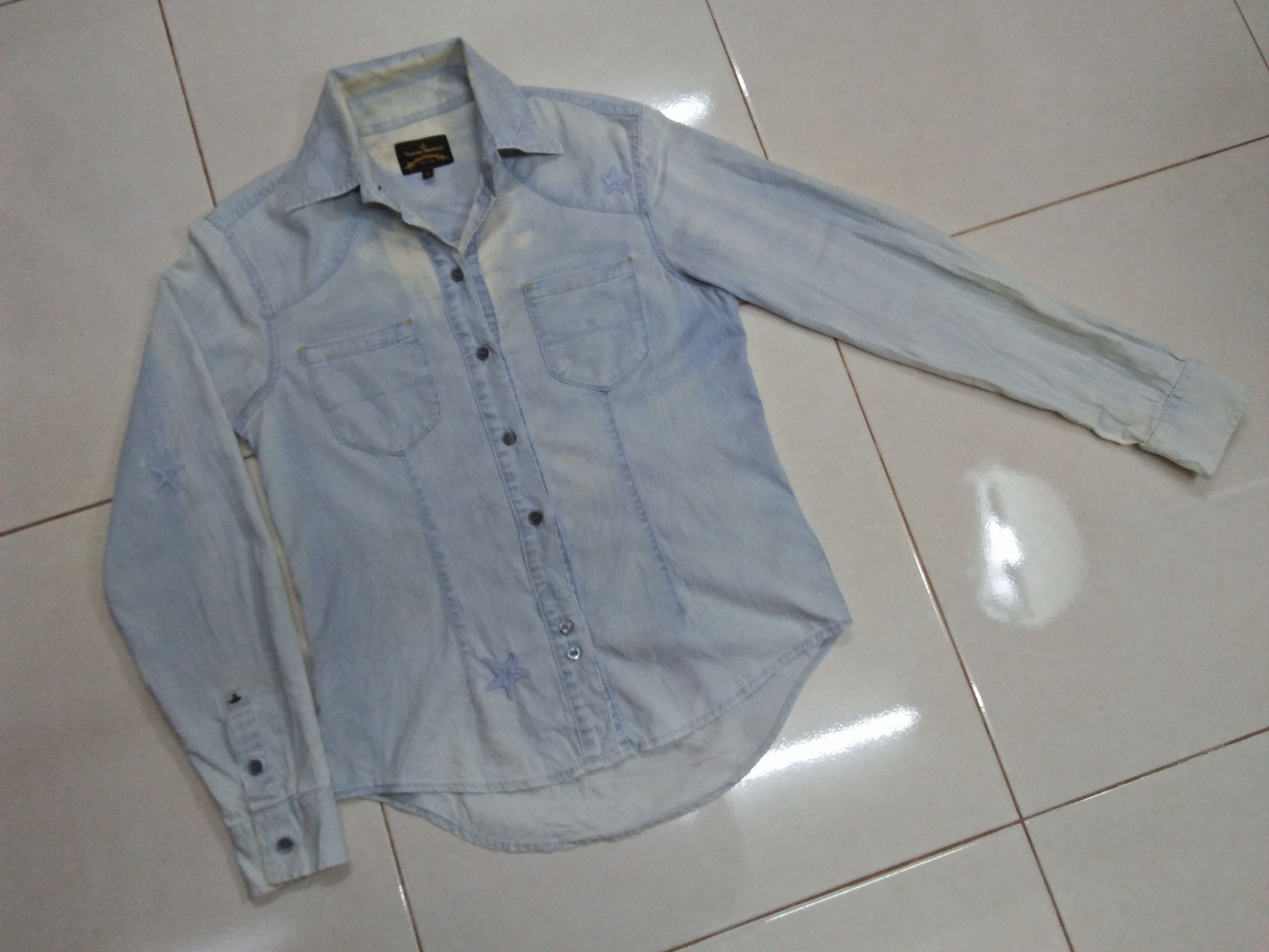 Vivienne Westwood VIVIENNE WESTWOOD Anglomania Nicely Faded Denim Shirt Size S / US 4 / IT 40 - 4 Thumbnail