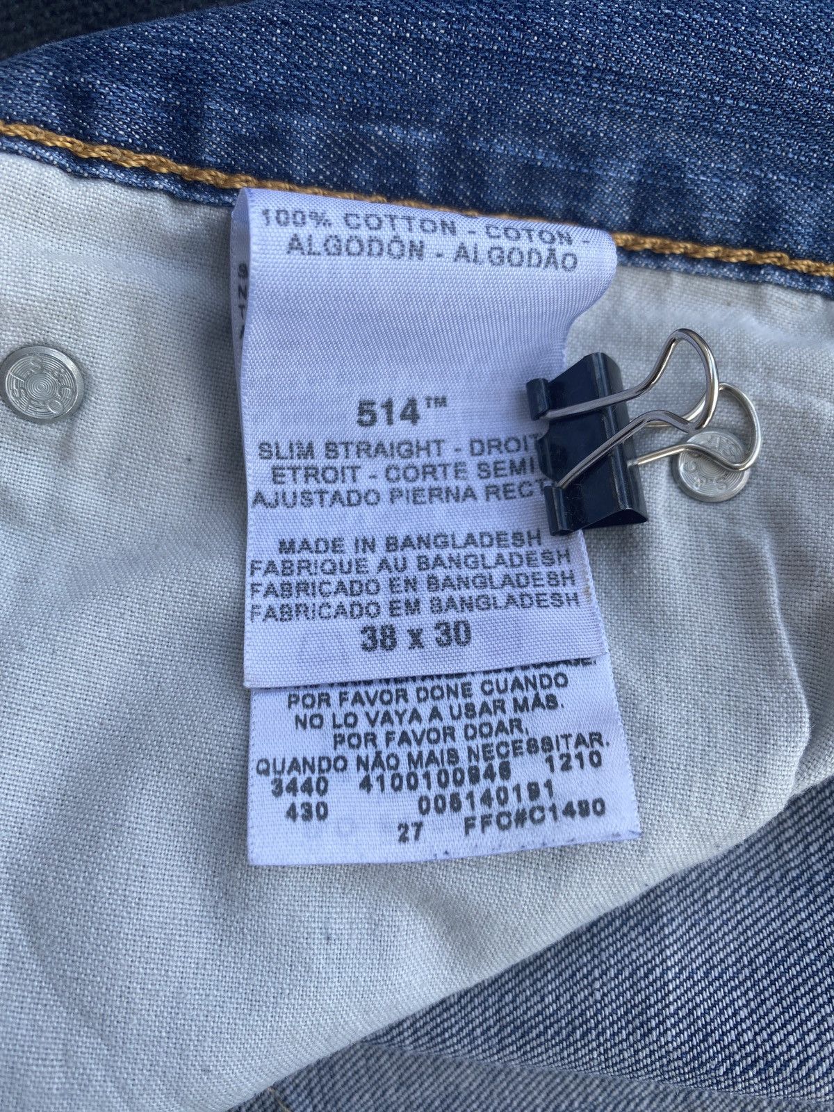 Jean × Levi's × Vintage VINTAGE LEVIS 514 SLIM STRAIGHT JEANS-J407 Size US 39 - 7 Thumbnail