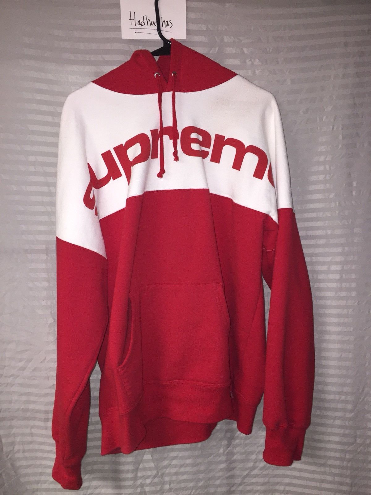 Supreme Supreme Red Blocked Hoodie | Grailed