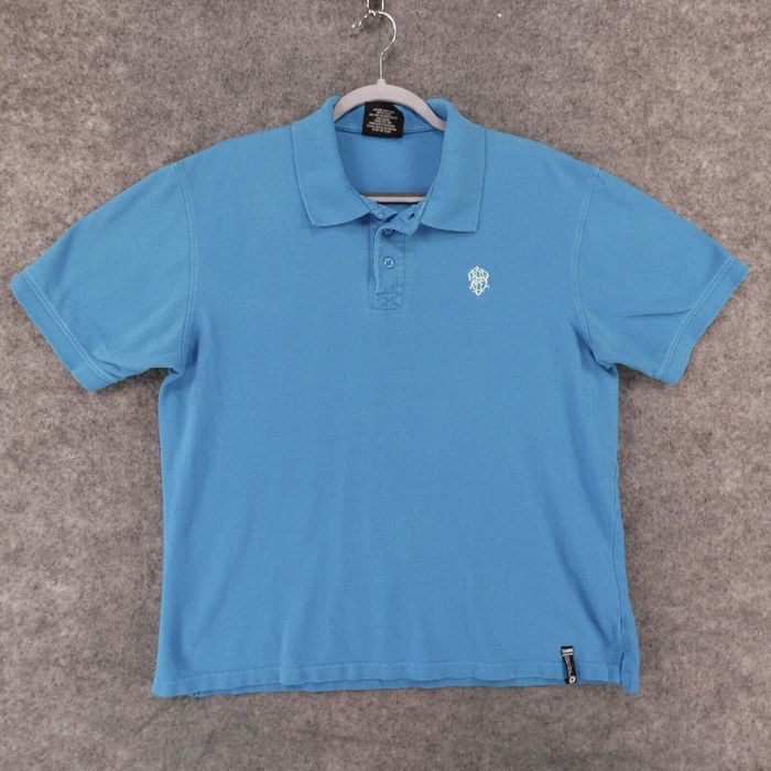 Vintage Southpole Polo Shirt Mens Large Short Sleeve Blue w Logo Hip ...