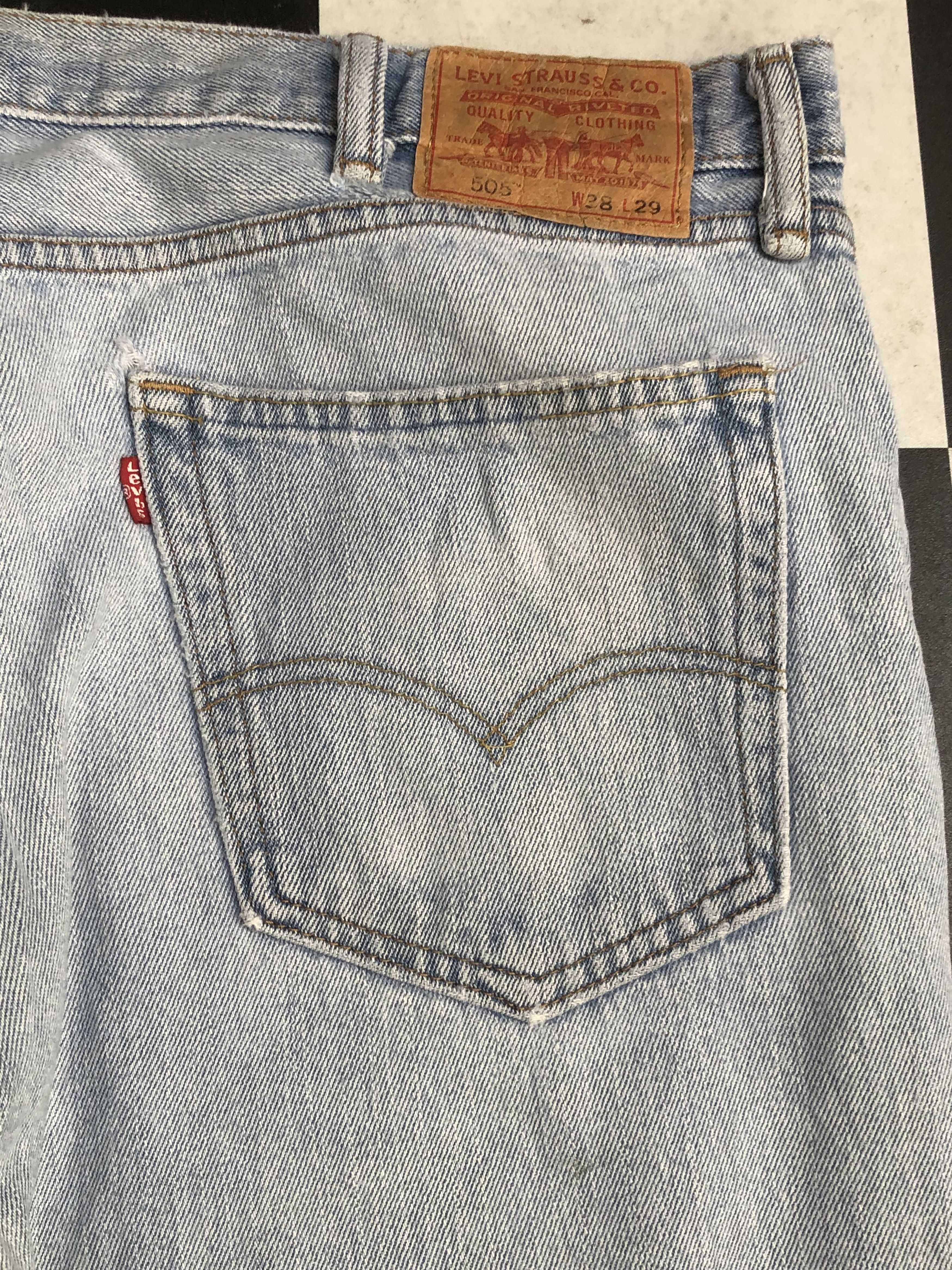 Levi's × Vintage Vintage Levis 505 Faded Denim Jeans L544 Size US 38 / EU 54 - 9 Thumbnail