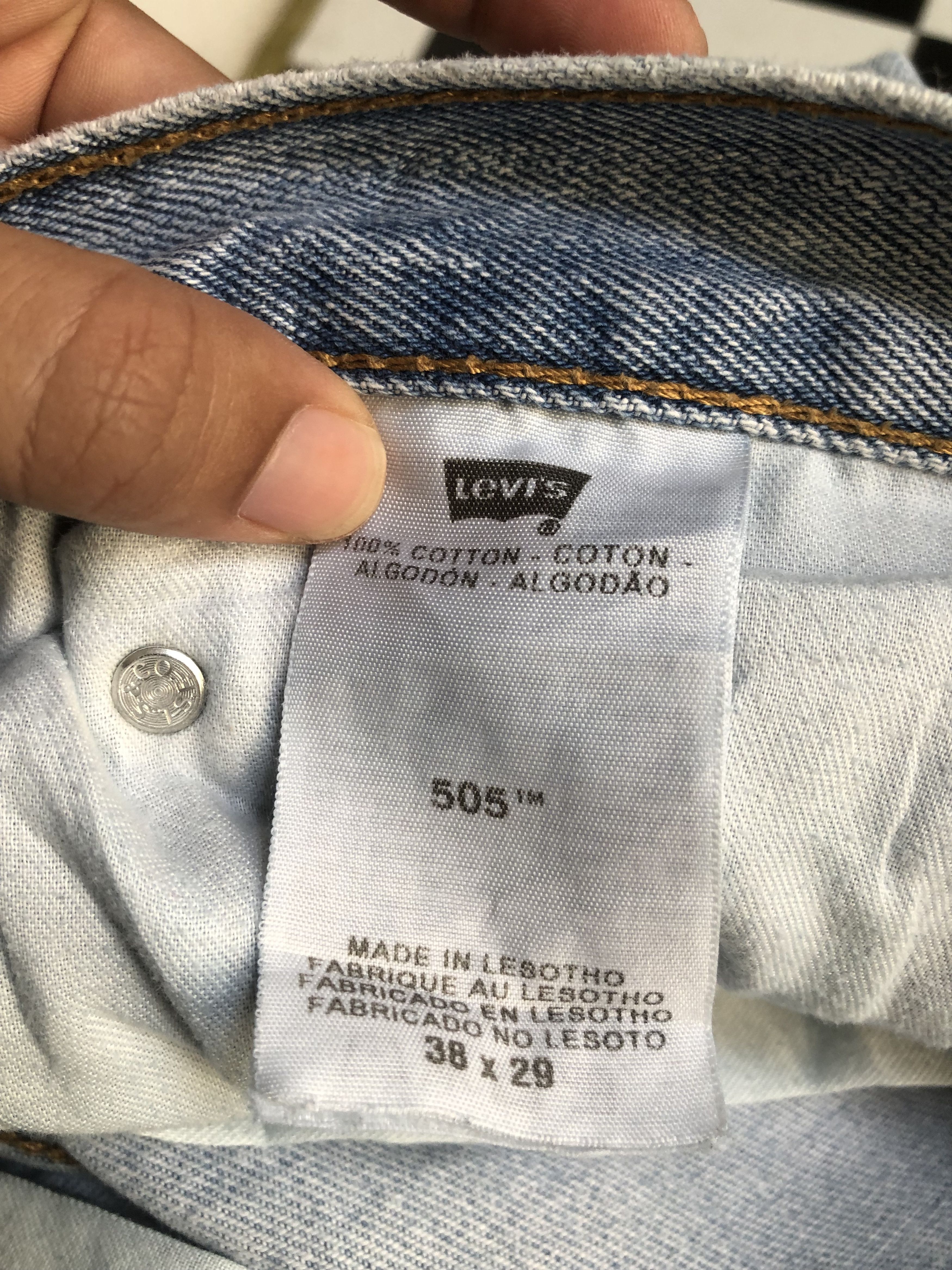 Levi's × Vintage Vintage Levis 505 Faded Denim Jeans L544 Size US 38 / EU 54 - 13 Thumbnail