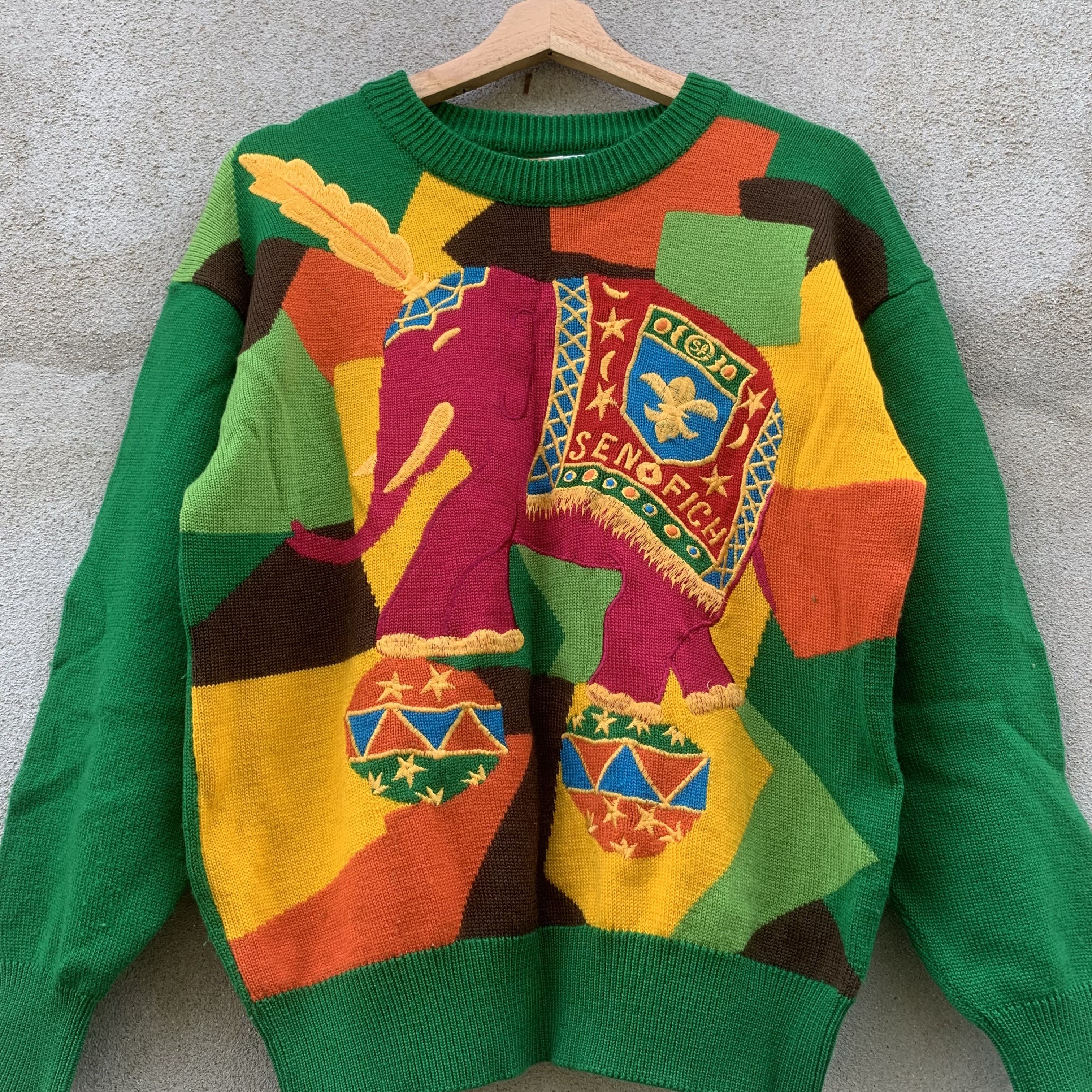 Aran Isles Knitwear 📌 SEND OFFERS 📌 EMBROIDERY SENO FICH MILANO KNIT SWEATER Size US M / EU 48-50 / 2 - 3 Thumbnail