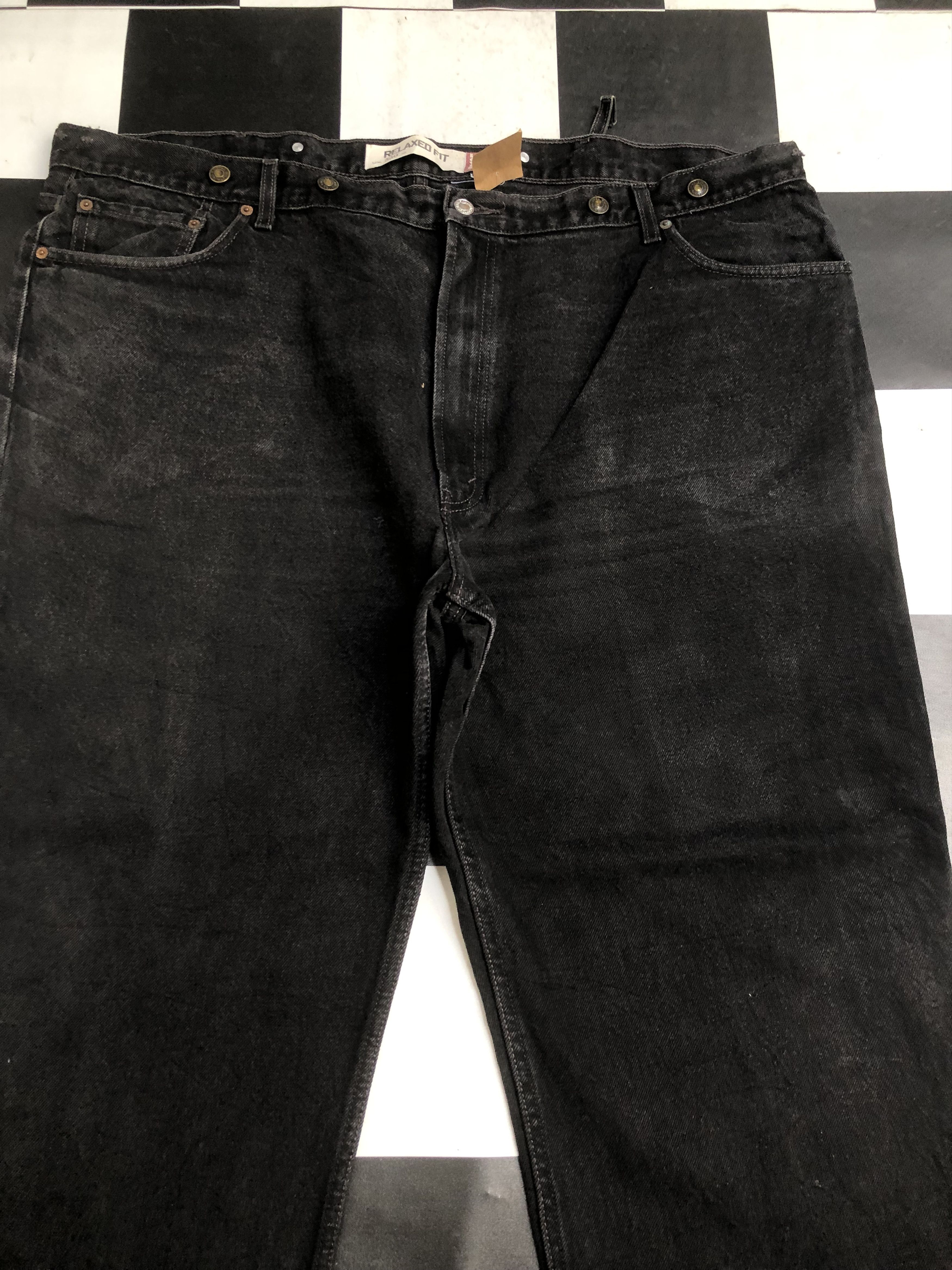 Levi's × Vintage Vintage Levis 550 Black Jeans L530 Waist 48 Size US 44 / EU 60 - 3 Thumbnail