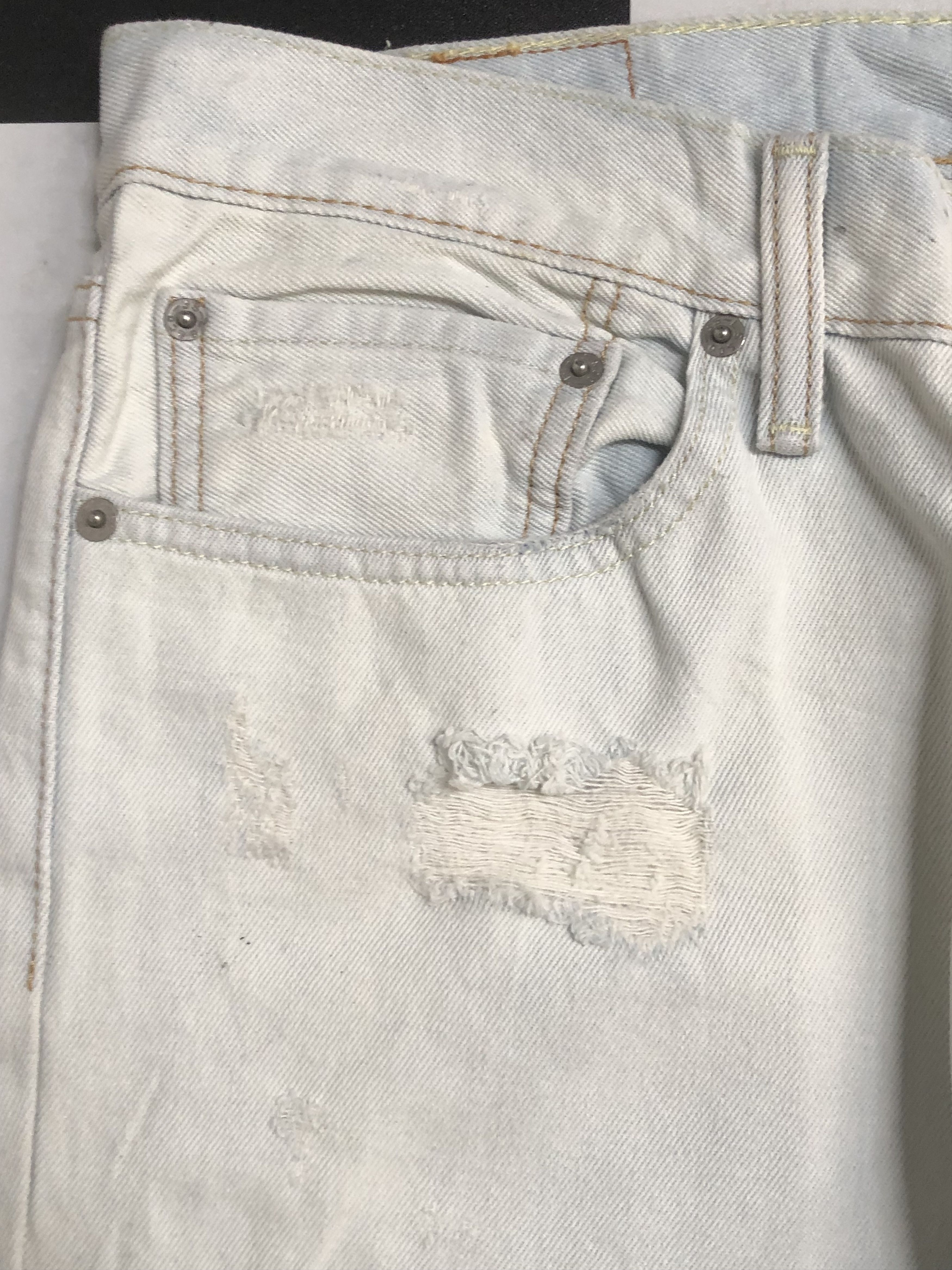 Levi's Vintage Levis 511 Distressed Denim White Jeans L524 Size US 34 / EU 50 - 5 Thumbnail