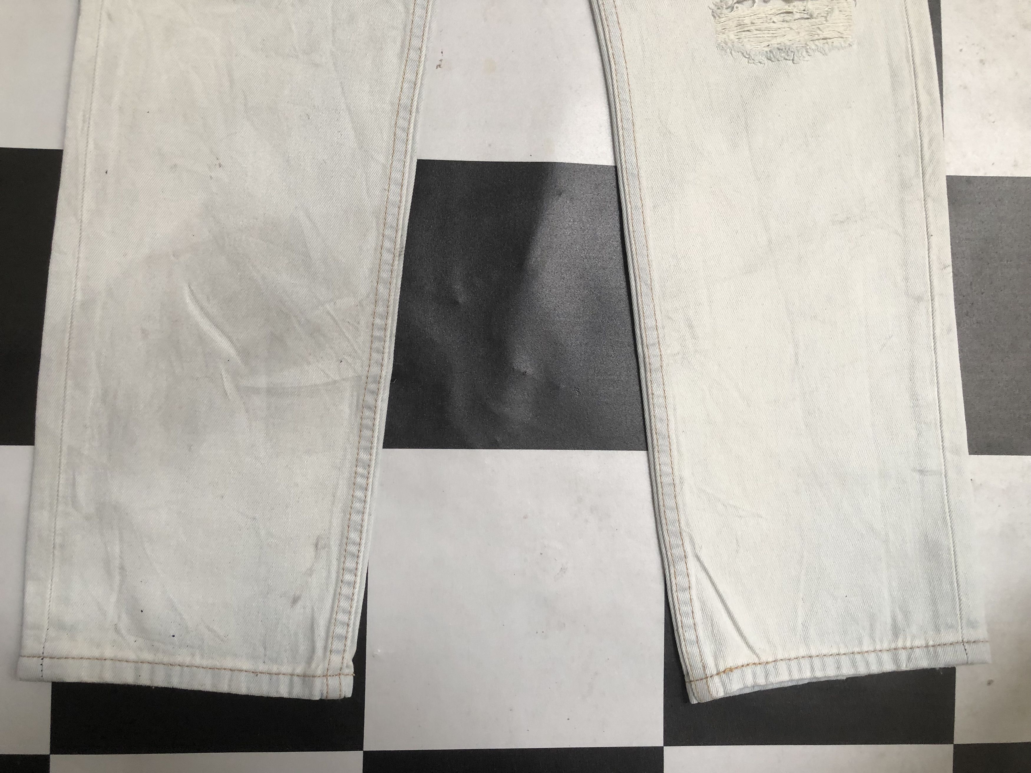 Levi's Vintage Levis 511 Distressed Denim White Jeans L524 Size US 34 / EU 50 - 7 Thumbnail