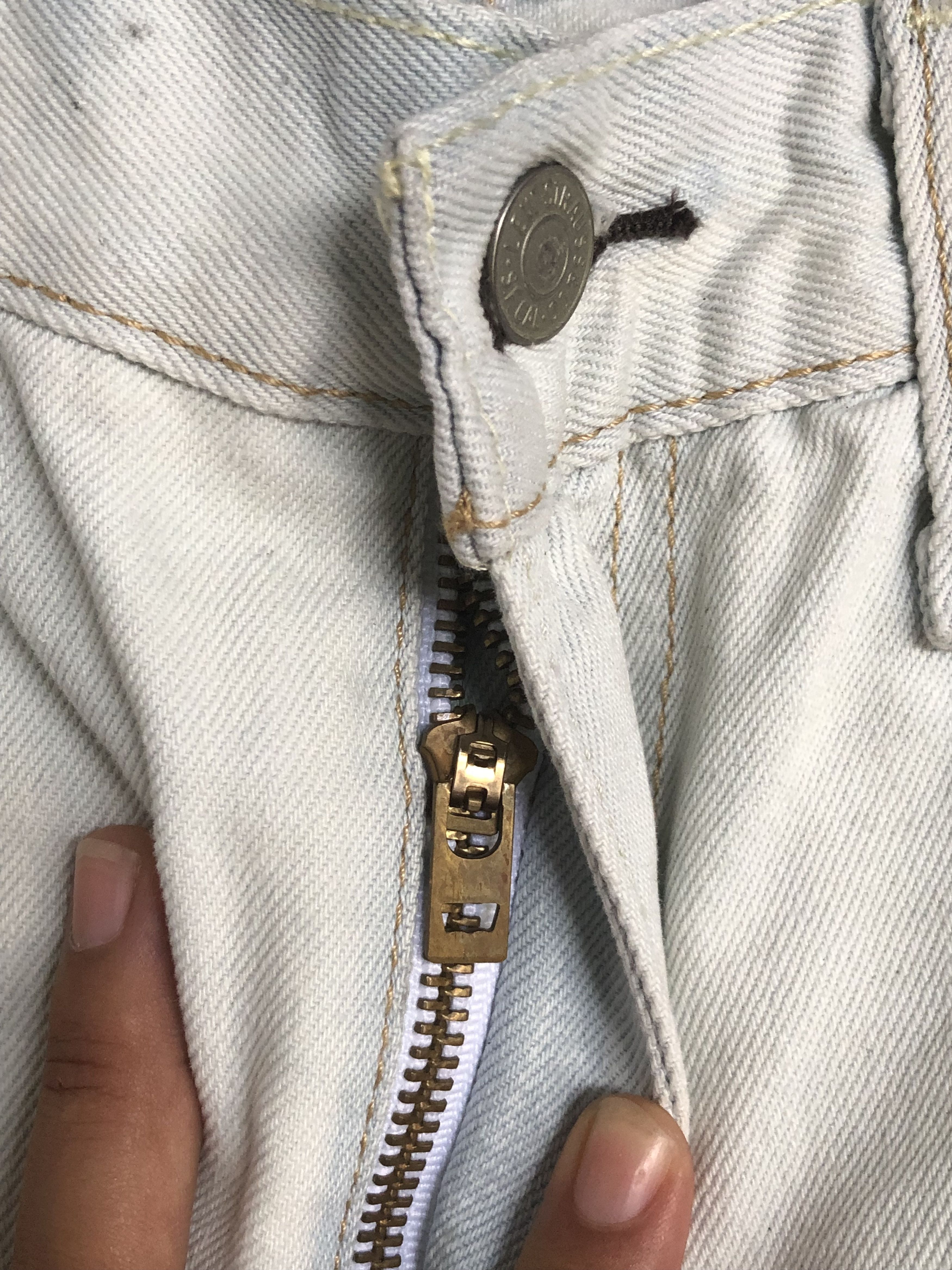 Levi's Vintage Levis 511 Distressed Denim White Jeans L524 Size US 34 / EU 50 - 6 Thumbnail