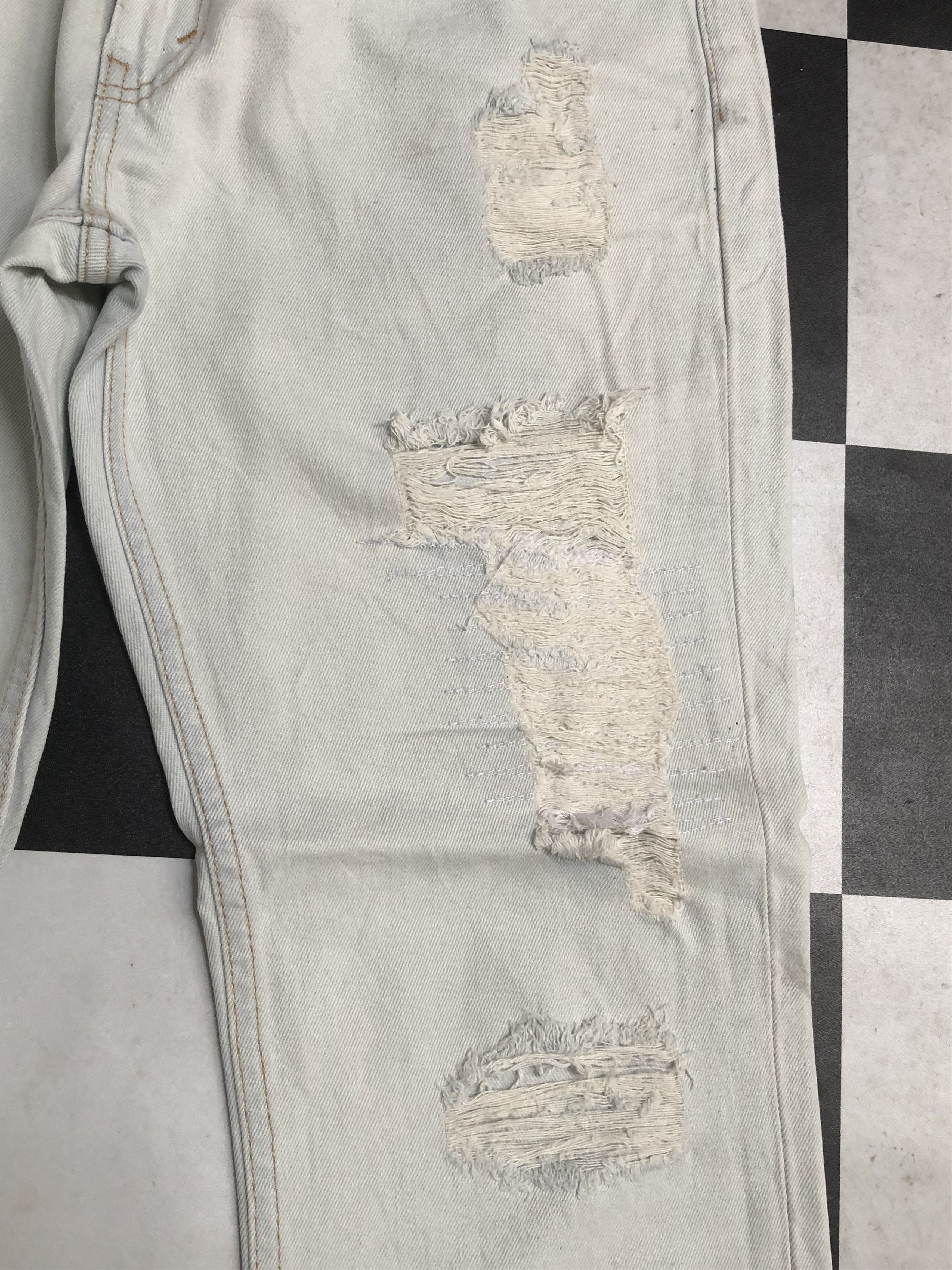 Levi's Vintage Levis 511 Distressed Denim White Jeans L524 Size US 34 / EU 50 - 4 Thumbnail