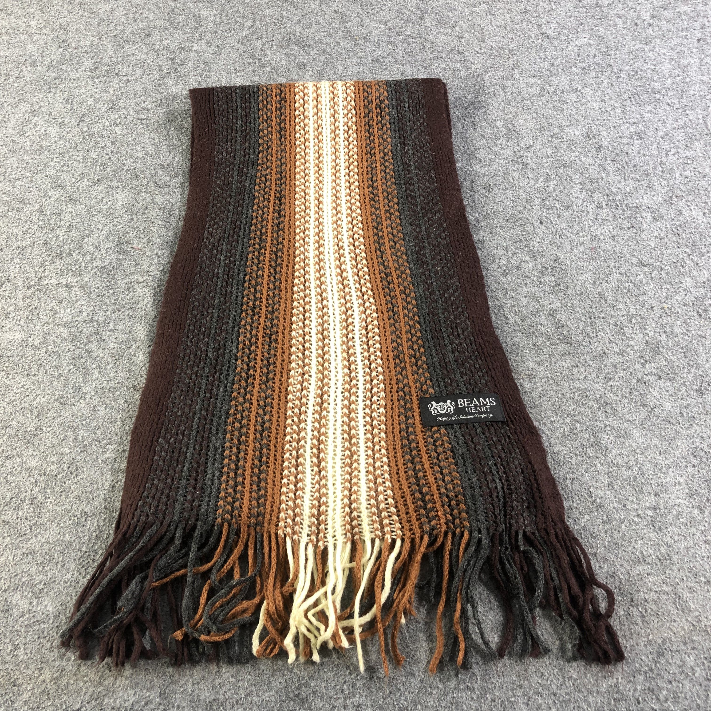 Beams Plus Beams Wool Stripes Scarf Muffler V1108 Size ONE SIZE - 3 Thumbnail