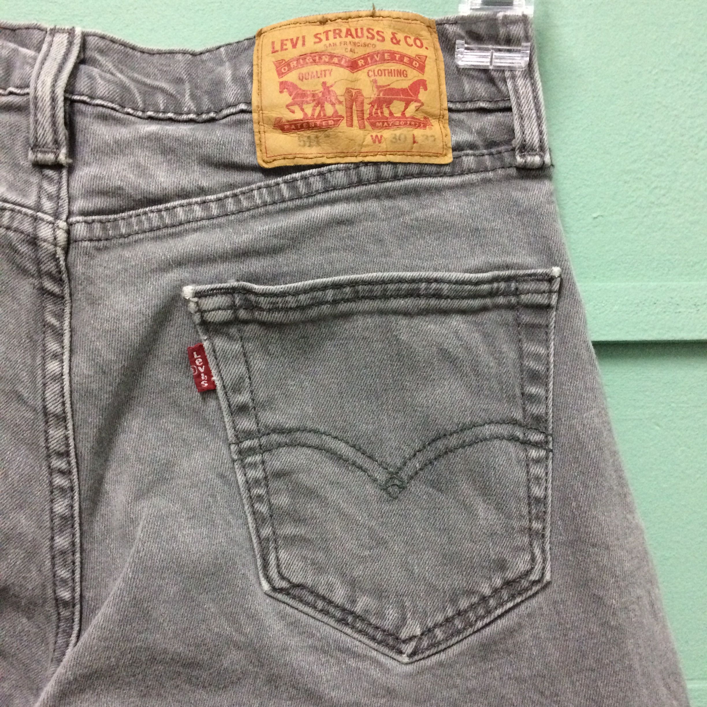 Levi's Vintage Distressed Levis 511 Jeans #B-117 Size 29" - 9 Thumbnail
