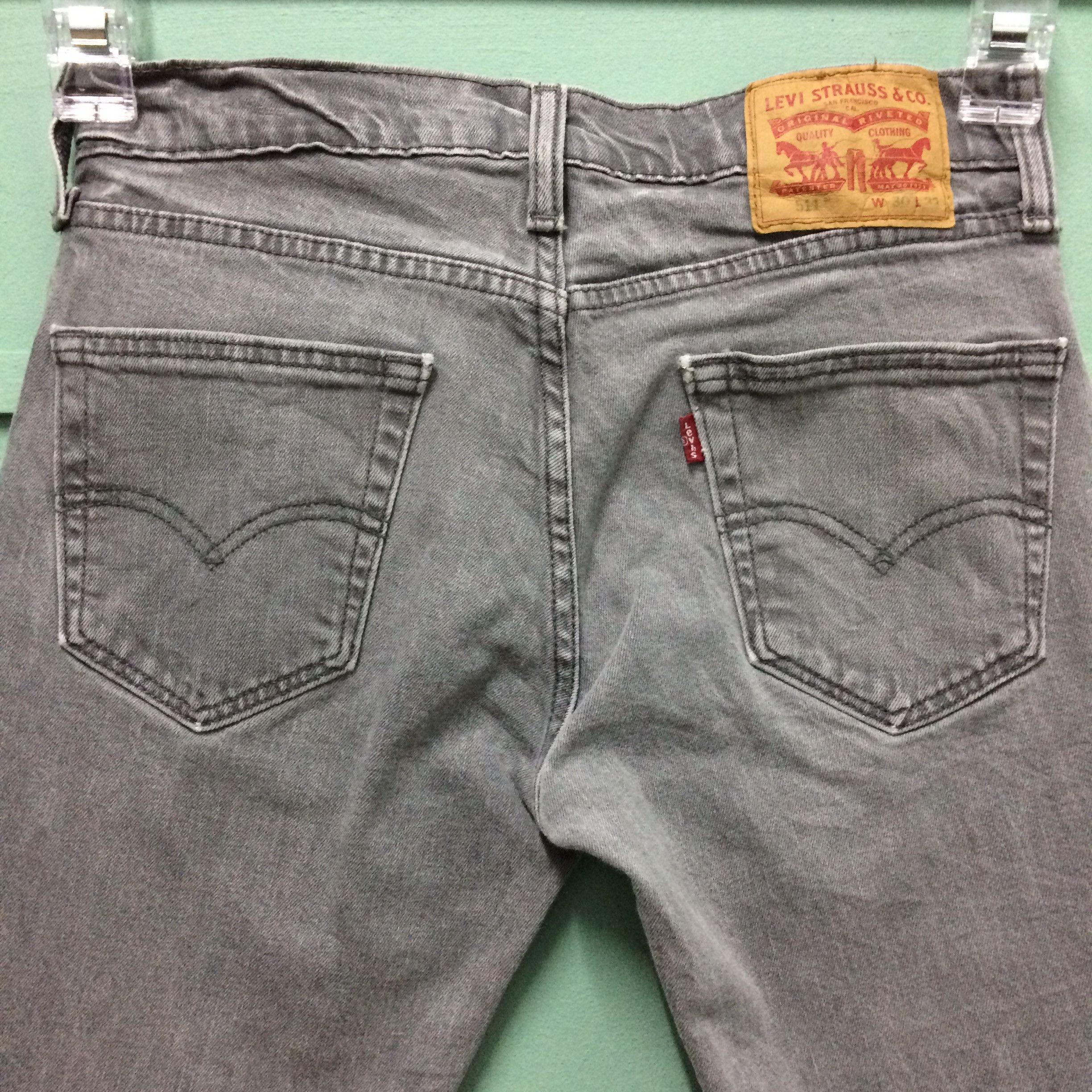 Levi's Vintage Distressed Levis 511 Jeans #B-117 Size 29" - 7 Thumbnail