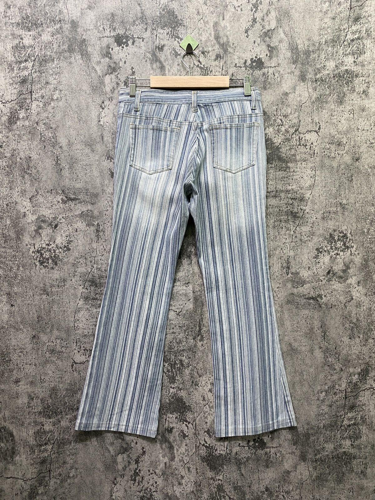 Japanese Brand Japan Made ORIRIN Striped Flared Bootcut Pants Size US 28 / EU 44 - 2 Thumbnail