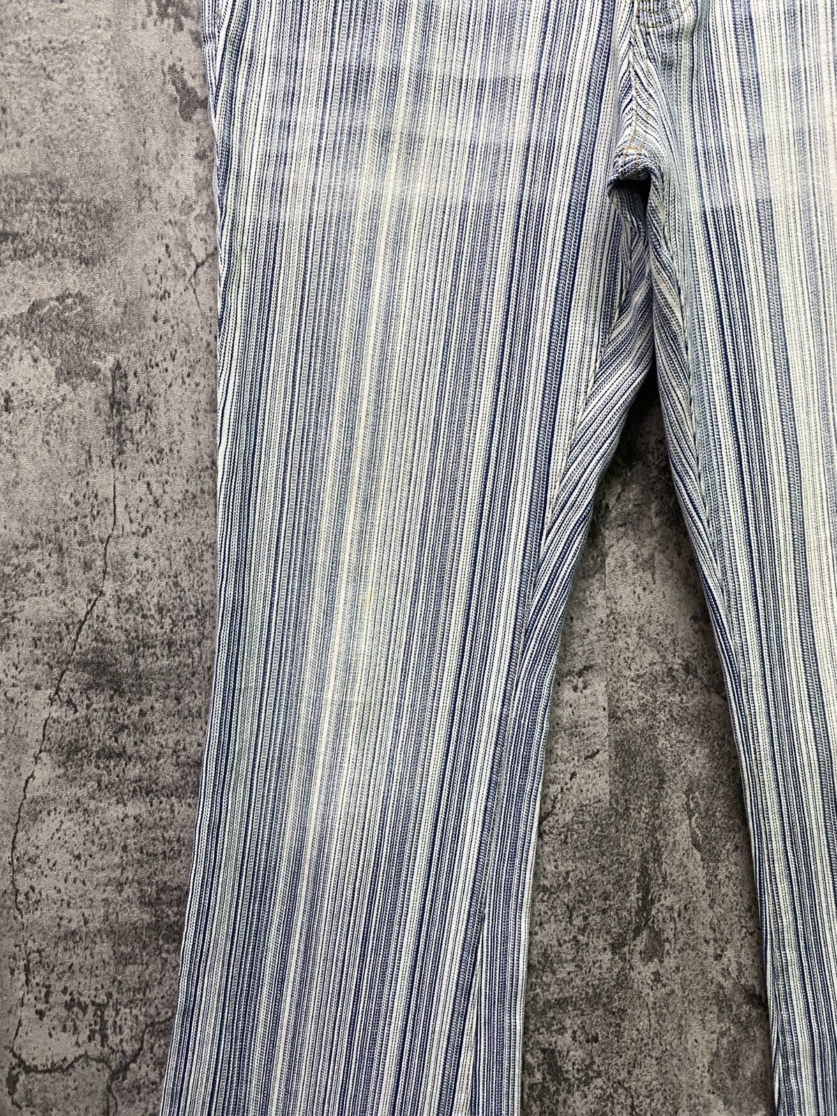 Japanese Brand Japan Made ORIRIN Striped Flared Bootcut Pants Size US 28 / EU 44 - 6 Thumbnail