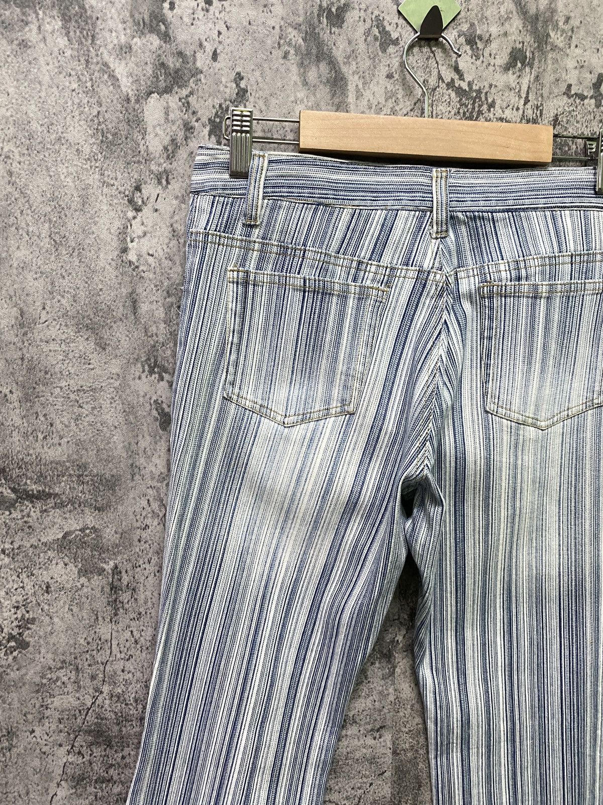Japanese Brand Japan Made ORIRIN Striped Flared Bootcut Pants Size US 28 / EU 44 - 11 Thumbnail