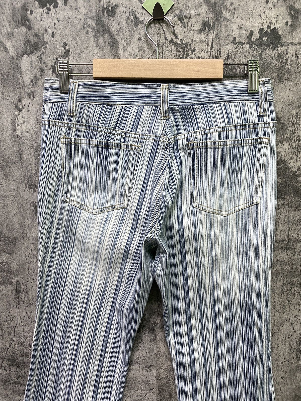 Japanese Brand Japan Made ORIRIN Striped Flared Bootcut Pants Size US 28 / EU 44 - 10 Thumbnail