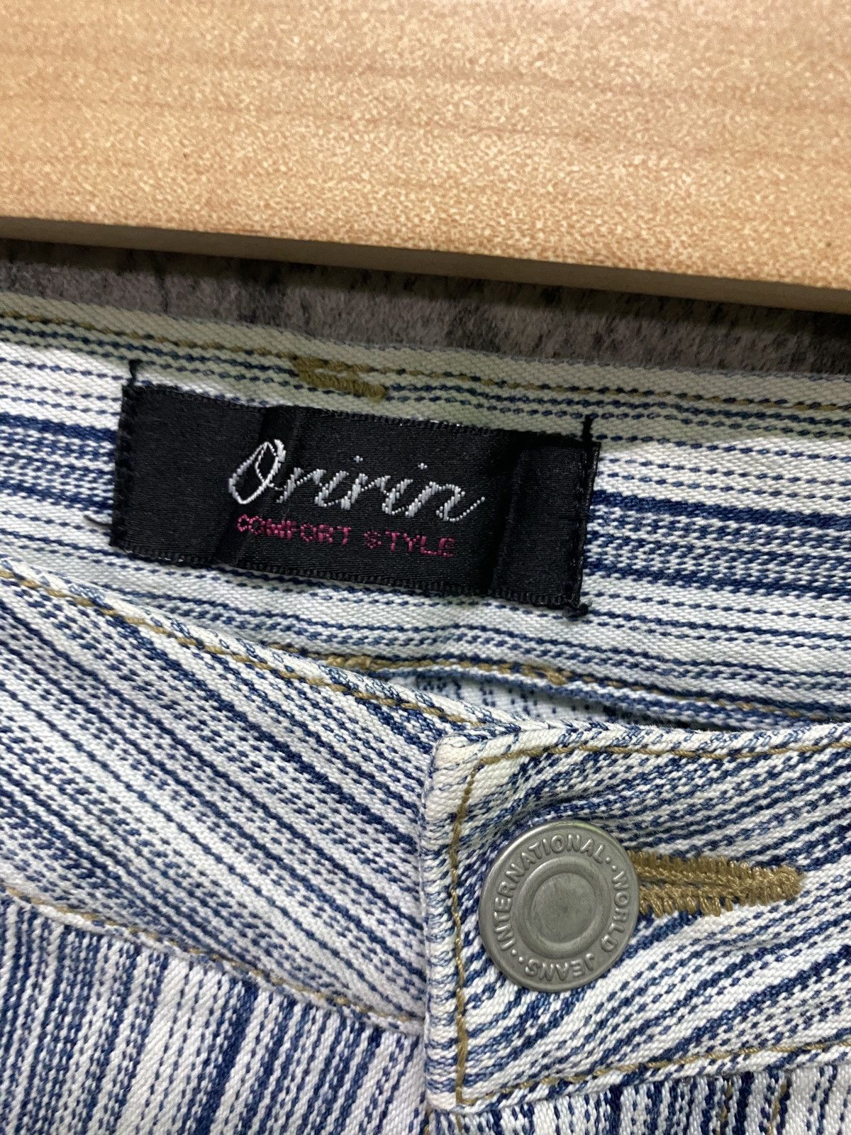 Japanese Brand Japan Made ORIRIN Striped Flared Bootcut Pants Size US 28 / EU 44 - 15 Thumbnail