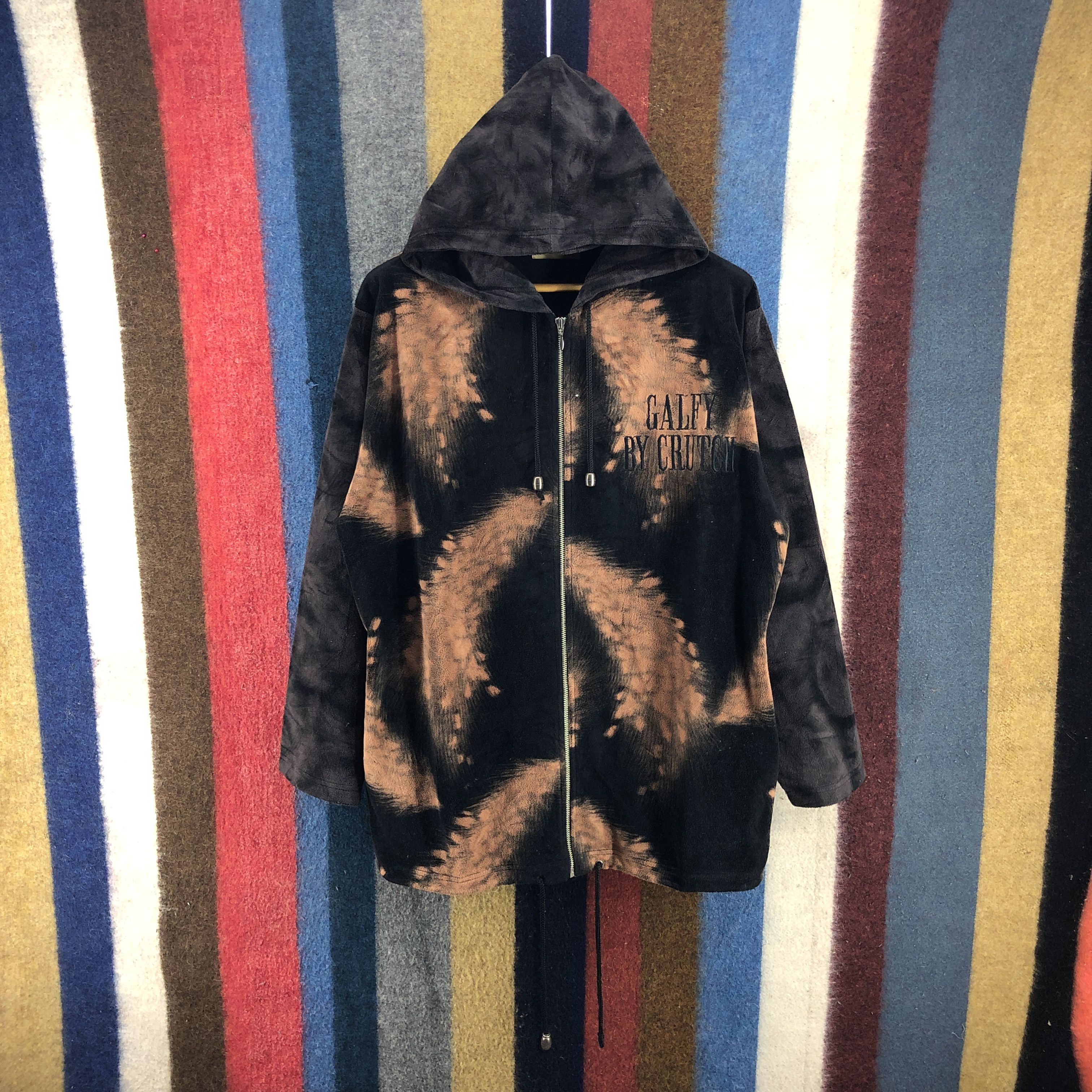 Japanese Brand GALFY by CRUTCH Zipper Hoodie Fleece #0148/H Size US L / EU 52-54 / 3 - 3 Thumbnail