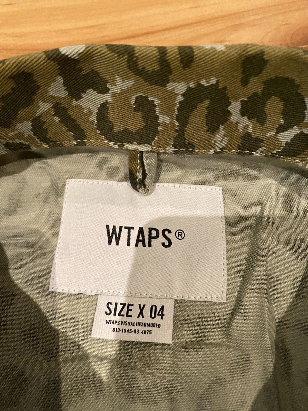 Wtaps Jungle 01 L/S Button up Shirt Leopard Camo Olive Drab Size US XL / EU 56 / 4 - 3 Thumbnail
