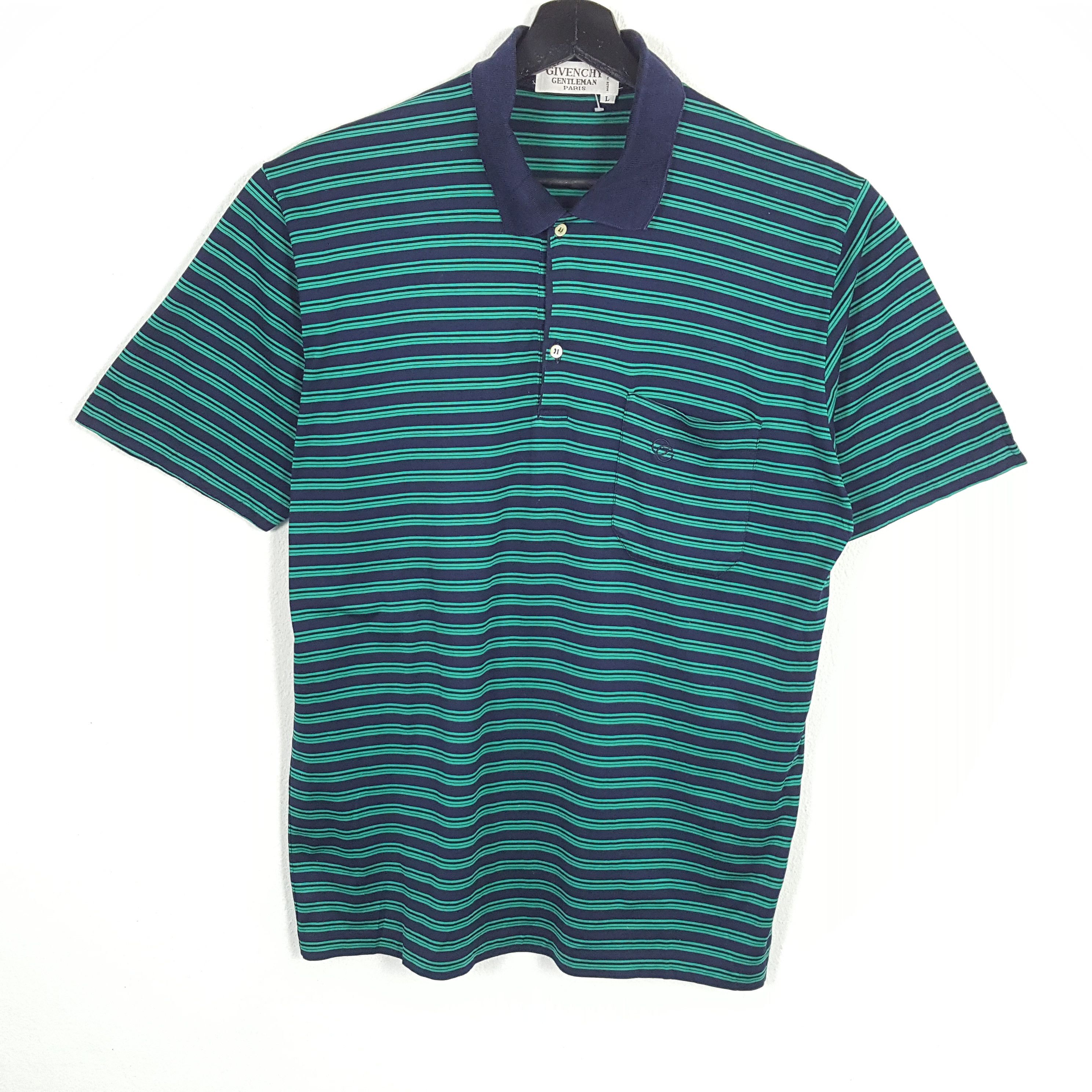 GIVENCHY GENTLEMAN Italian Designer Stripes Design Polos