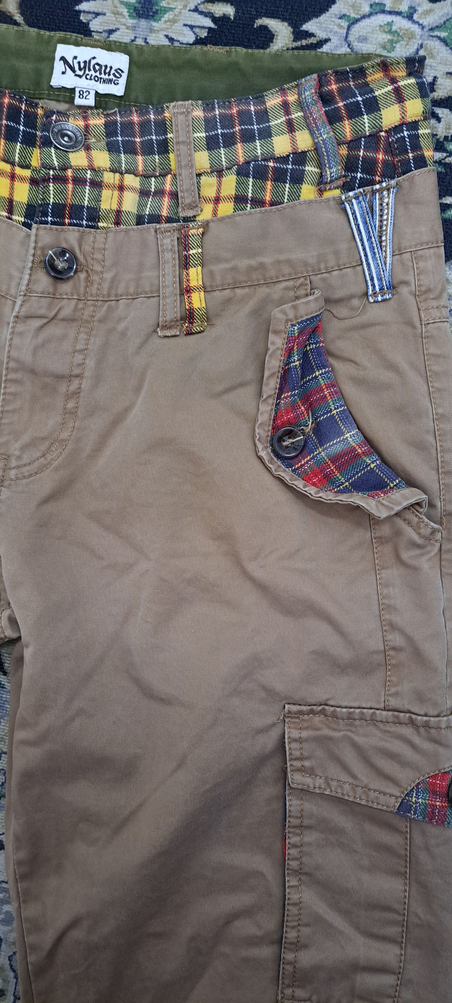Japanese Brand NYLAUS DOUBLE WAIST CARGO MULTIPOCKET JEANS Size US 30 / EU 46 - 3 Thumbnail