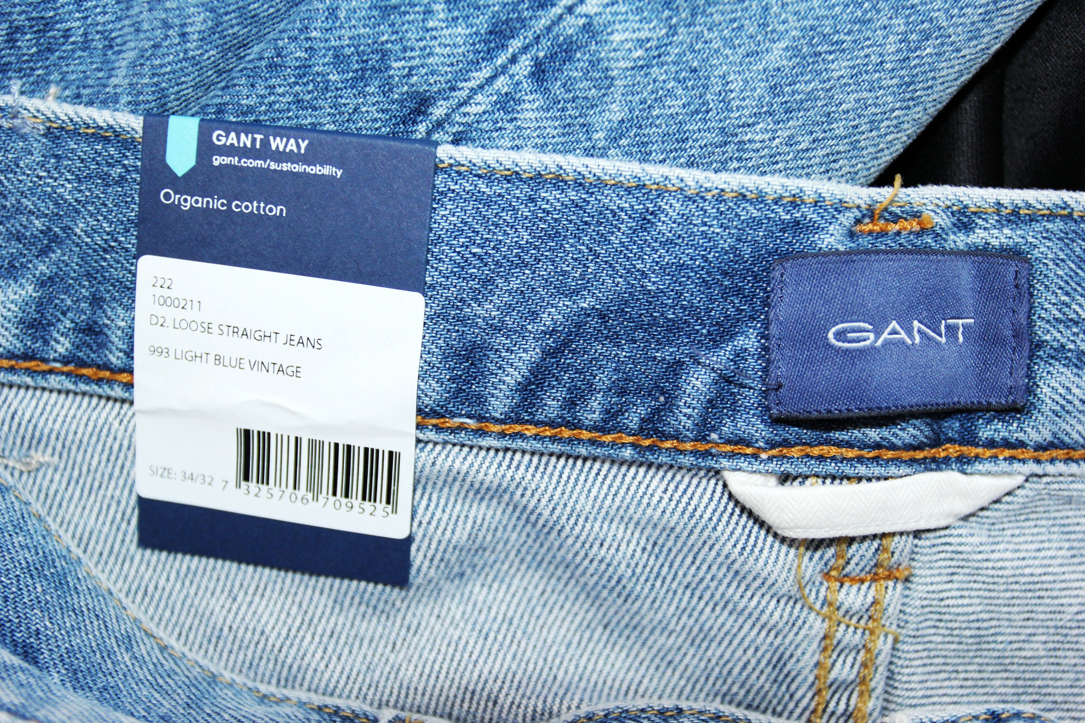 Gant BNWT AW22 GANT D2 LOOSE STRAIGHT JEANS 34 x 32 Size US 34 / EU 50 - 8 Thumbnail